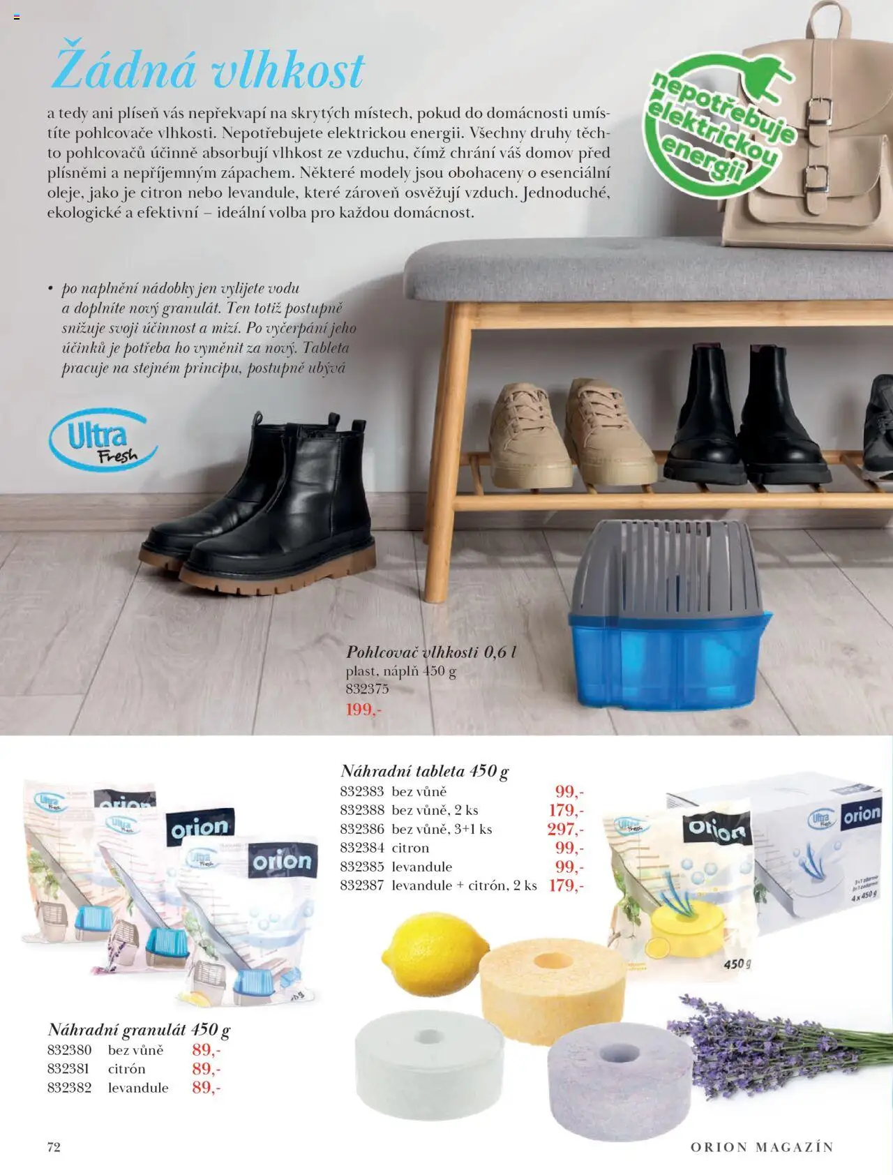 Orion katalog - Podzim/zima od 23.09.2025 | Strana: 72 | Produkty: Pohlcovač vlhkosti, Citron, Modely