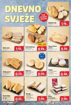 Plodine Katalog - Pregled kataloga iz trgovine Plodine, vrijedi od 17.06.2026 | Stranica: 20 | Proizvodi: Somun, Sir, Šunka, Marelice