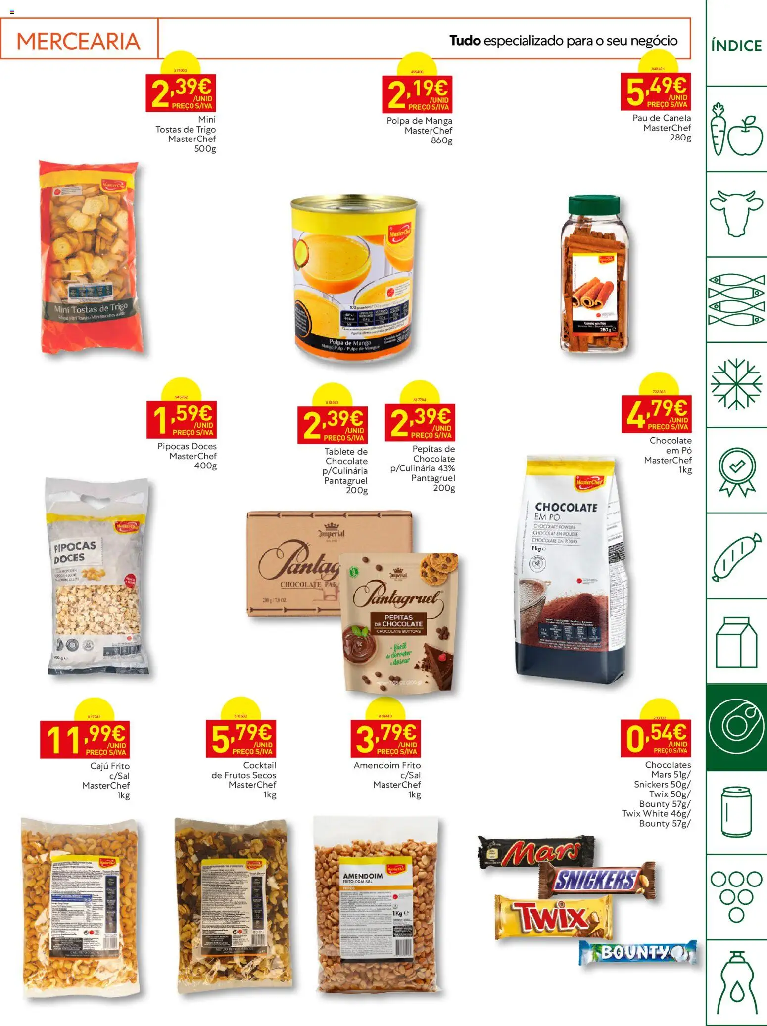 Recheio Horeca Madeira │ válido de 07/07/2026 | Página: 23 | Produtos: Tostas, Chocolates, Canela, Sal