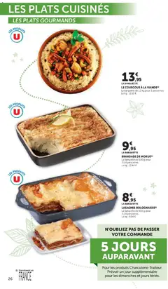 Super U - Prévisualisation de Super U - La carte Printemps Été valide à partir de 03/03/2026 | Page: 26 | Produits: Lasagnes, Couscous