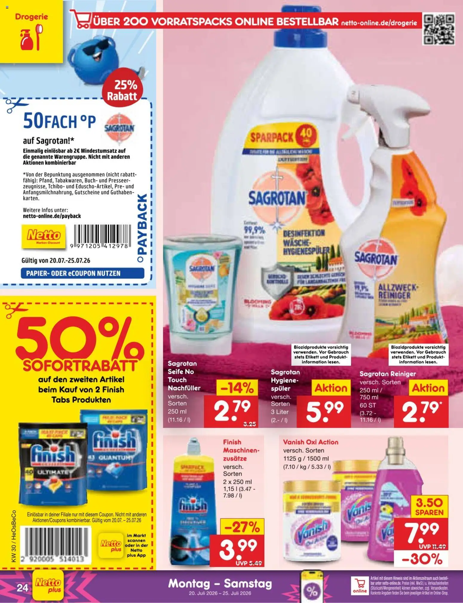 Netto Marken-Discount Prospekt – gültig ab 20.07.2026 | Seite: 40 | Produkte: Finish, Seife