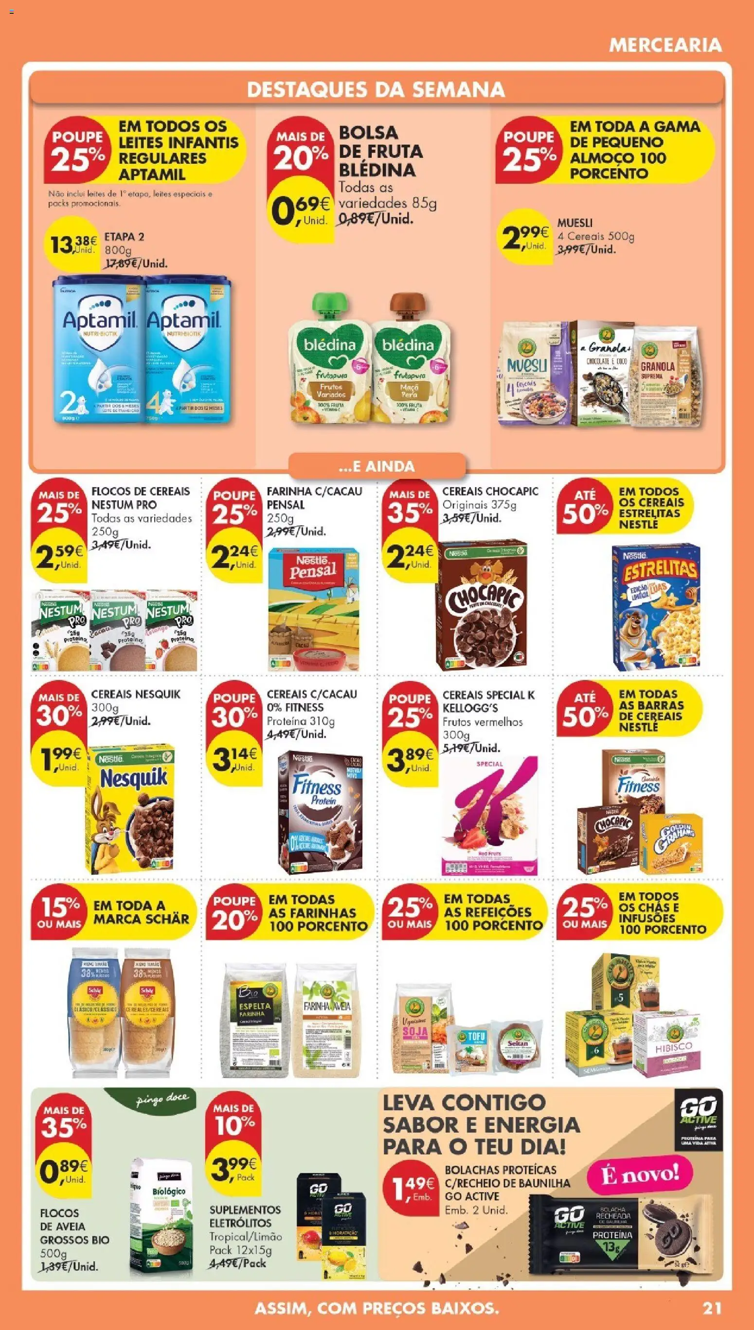 Pingo Doce Poupe Esta Semana Madeira │ válido de 21.04.2026 | Página: 21 | Produtos: Soja, Chás, Maça, Proteina