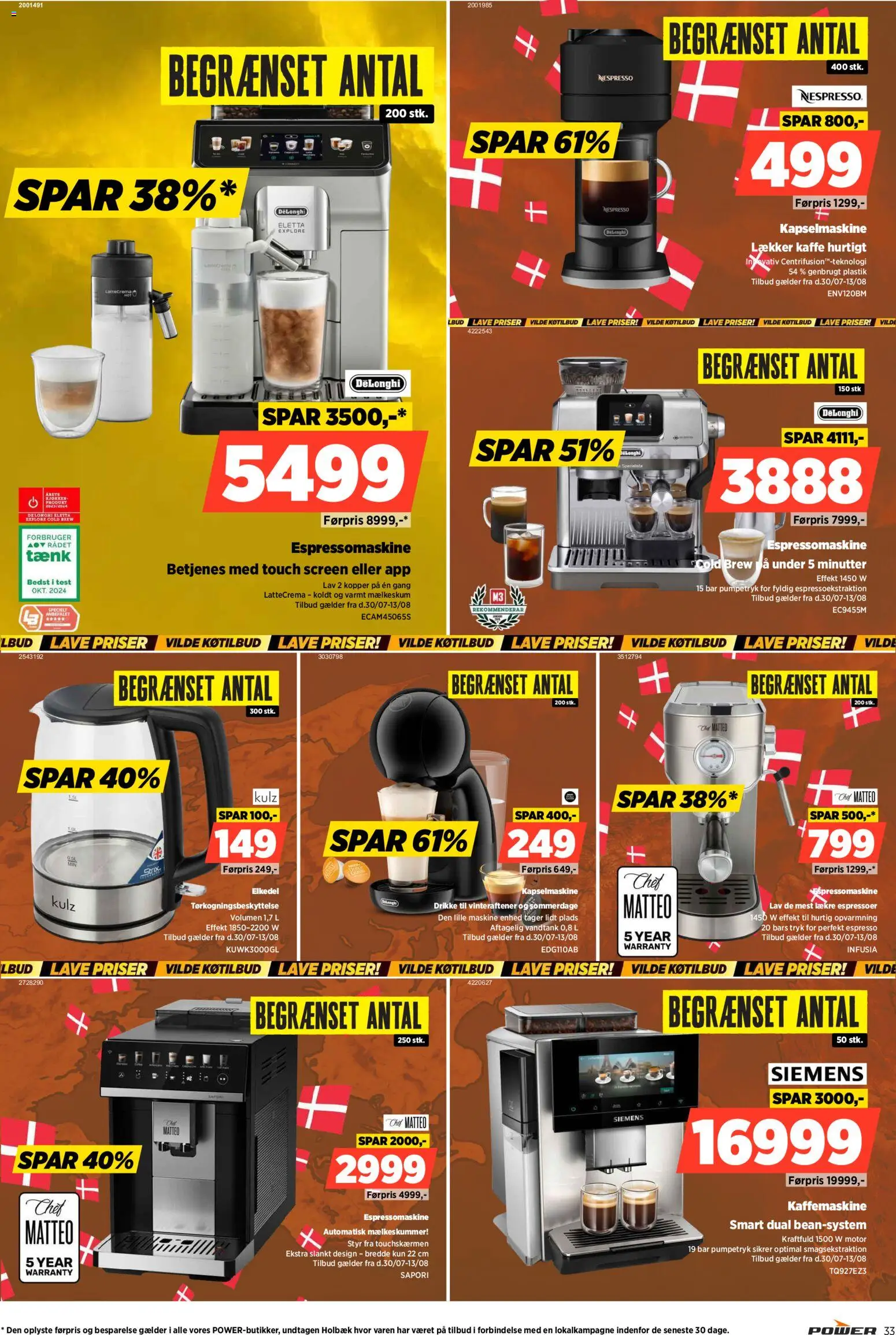 Power tilbudsavis – gyldig fra 30/07/2026 | Side: 33 | Produkter: Kaffe, Kaffemaskine