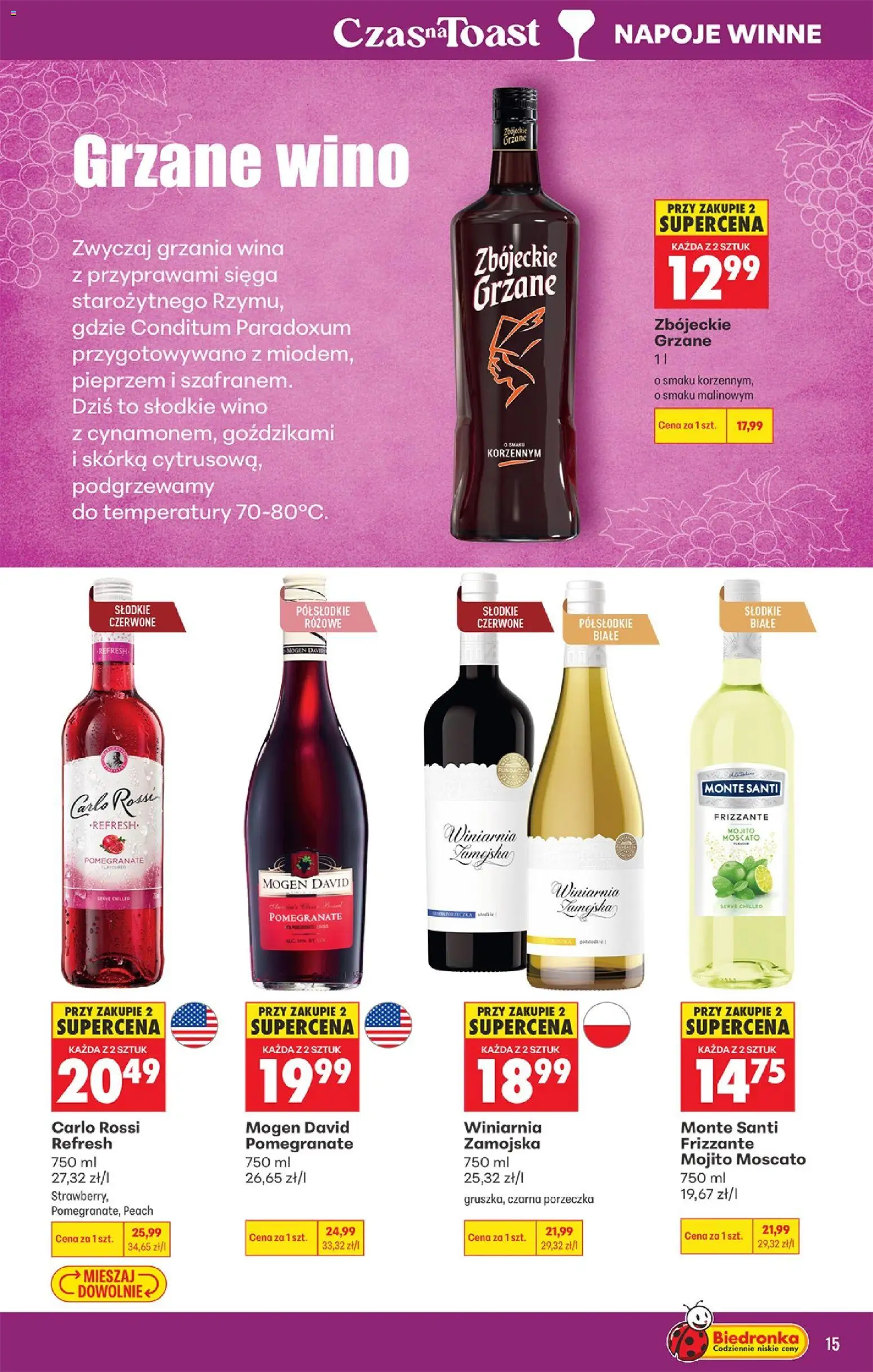 Biedronka Polsko leták - Czas na toast od 19.10.2026 | Strana: 15 | Produkty: Moscato, Frizzante, Nápoje, Mojito