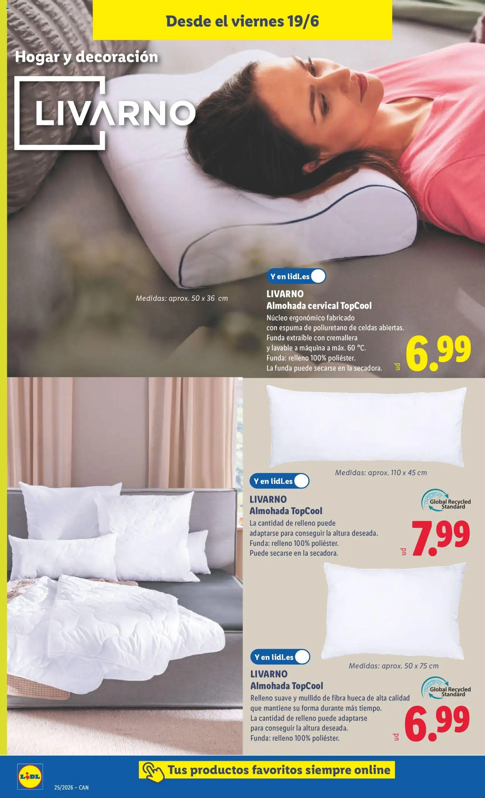 Lidl folleto de bazar Canarias │ válido desde el 15.06.2026 | Página: 28 | Productos: Funda, Almohada
