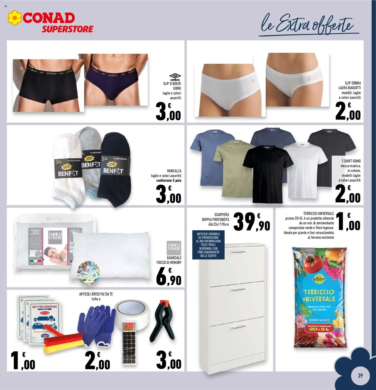Volantino Conad del 12/08/2026 | Pagina: 29 | Prodotti: Tè, Guanti, Nastro adesivo, Guanciale
