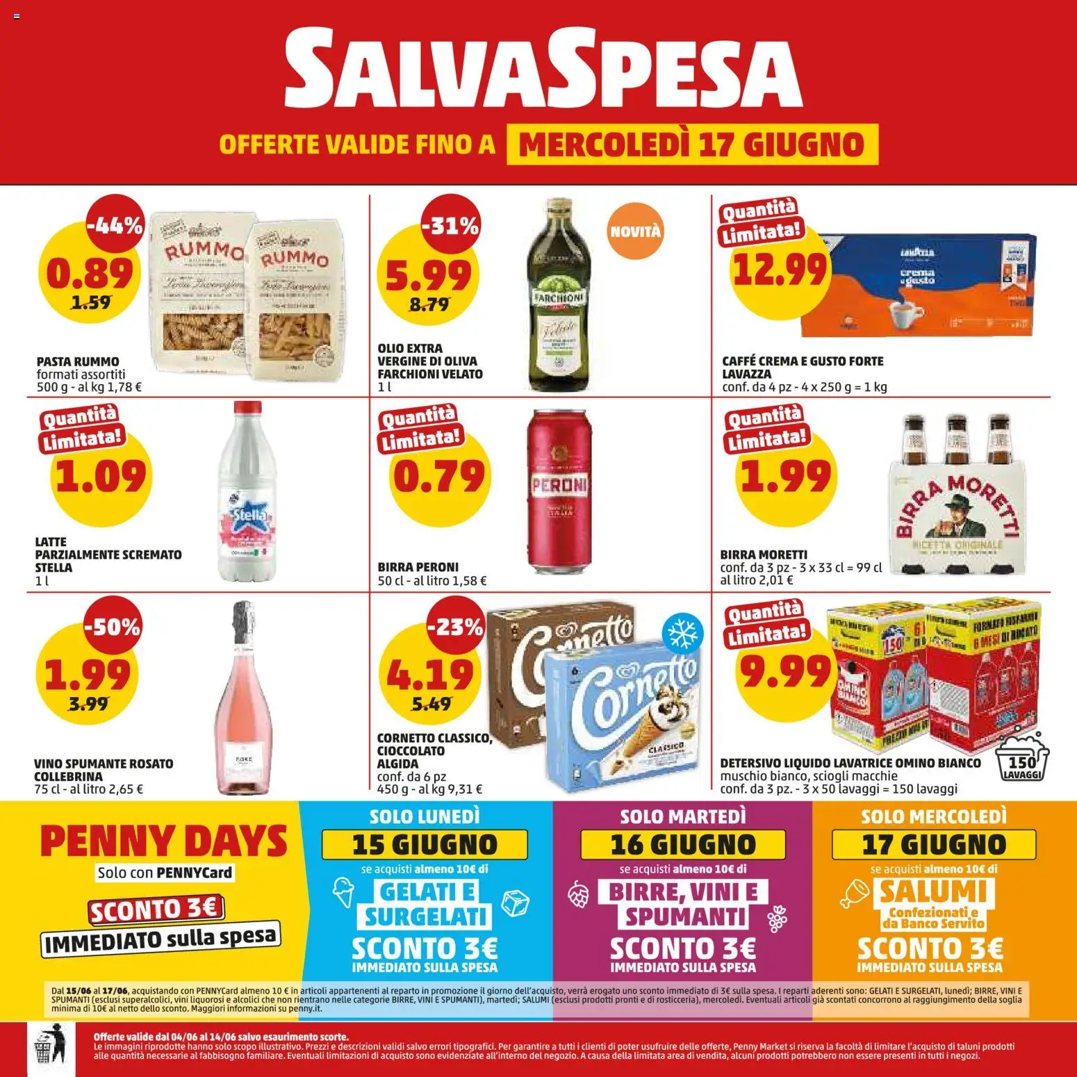 Volantino PENNY del 04.06.2026 | Pagina: 20 | Prodotti: Birra, Olio, Lavatrice, Lavazza
