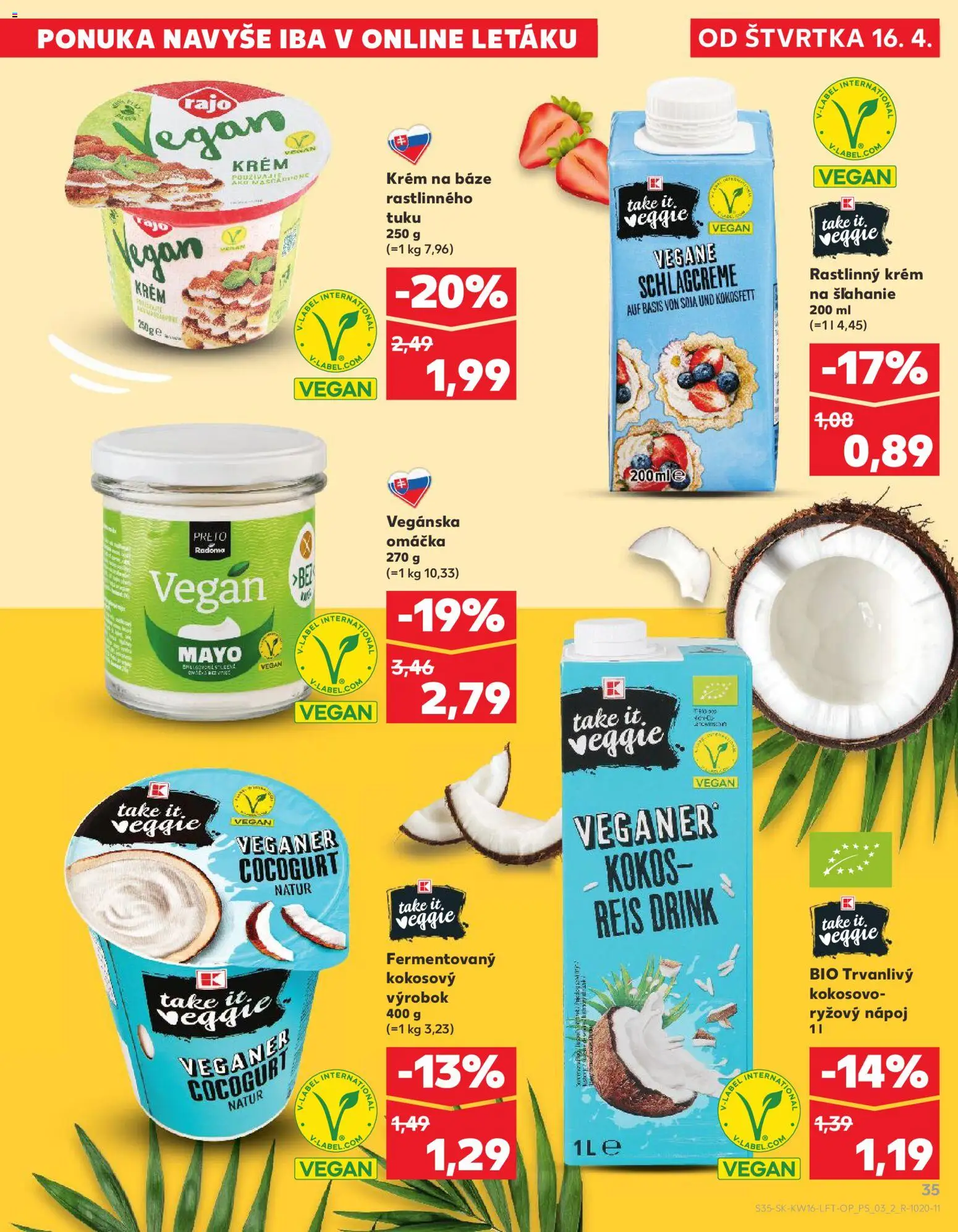 Nové Kaufland akcie – leták je platný od 16.04.2026 | Strana: 35 | Produkty: Aku, Krém, Omáčka