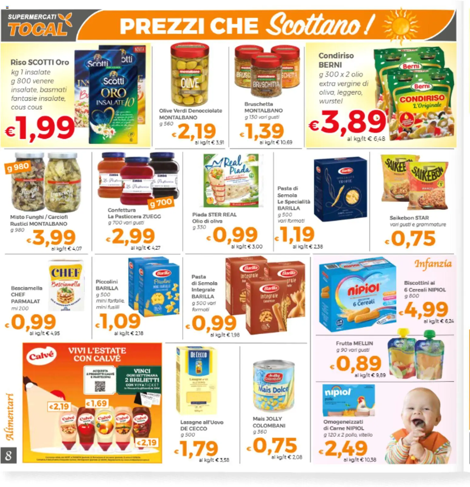 Volantino Tocal del 11/08/2026 | Pagina: 8 | Prodotti: De Cecco, Carne, Rustici, Specialità