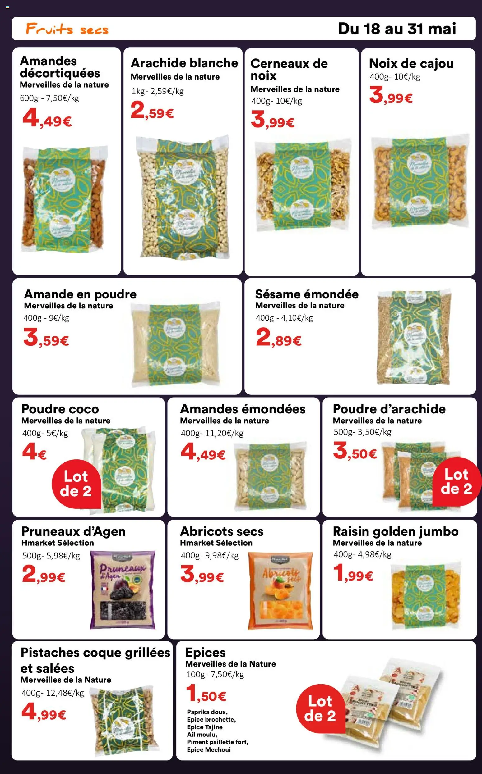 {H1} | Page: 5 | Produits: Pruneaux, Pistaches, Noix, Fruits secs