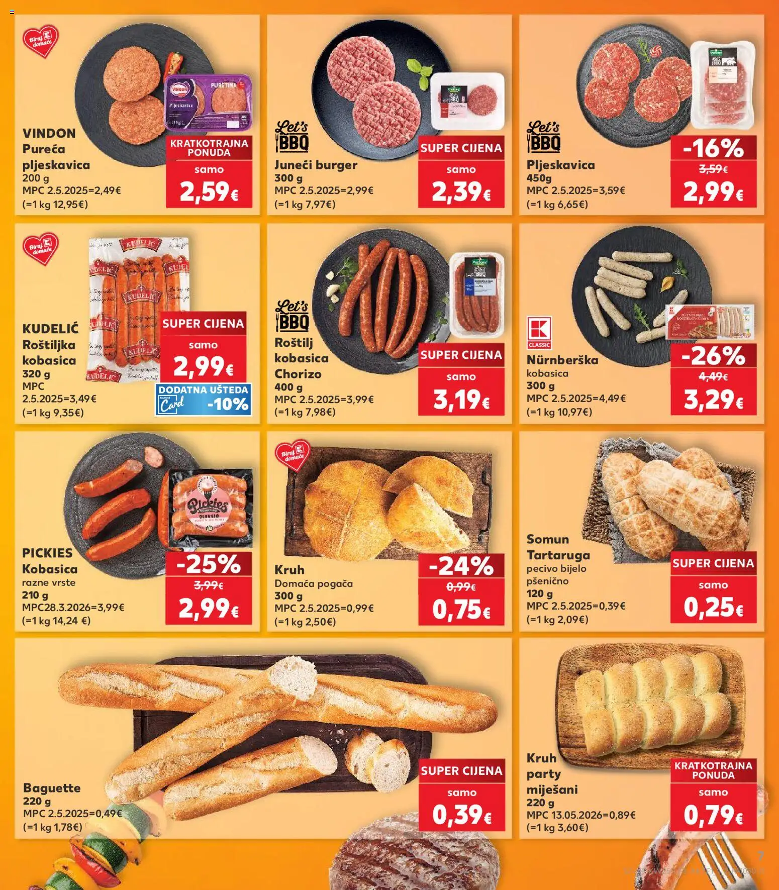 Kaufland katalog | vrijedi od 17.06.2026 | Stranica: 7 | Proizvodi: Roštilj, Puretina, Kruh, Pecivo