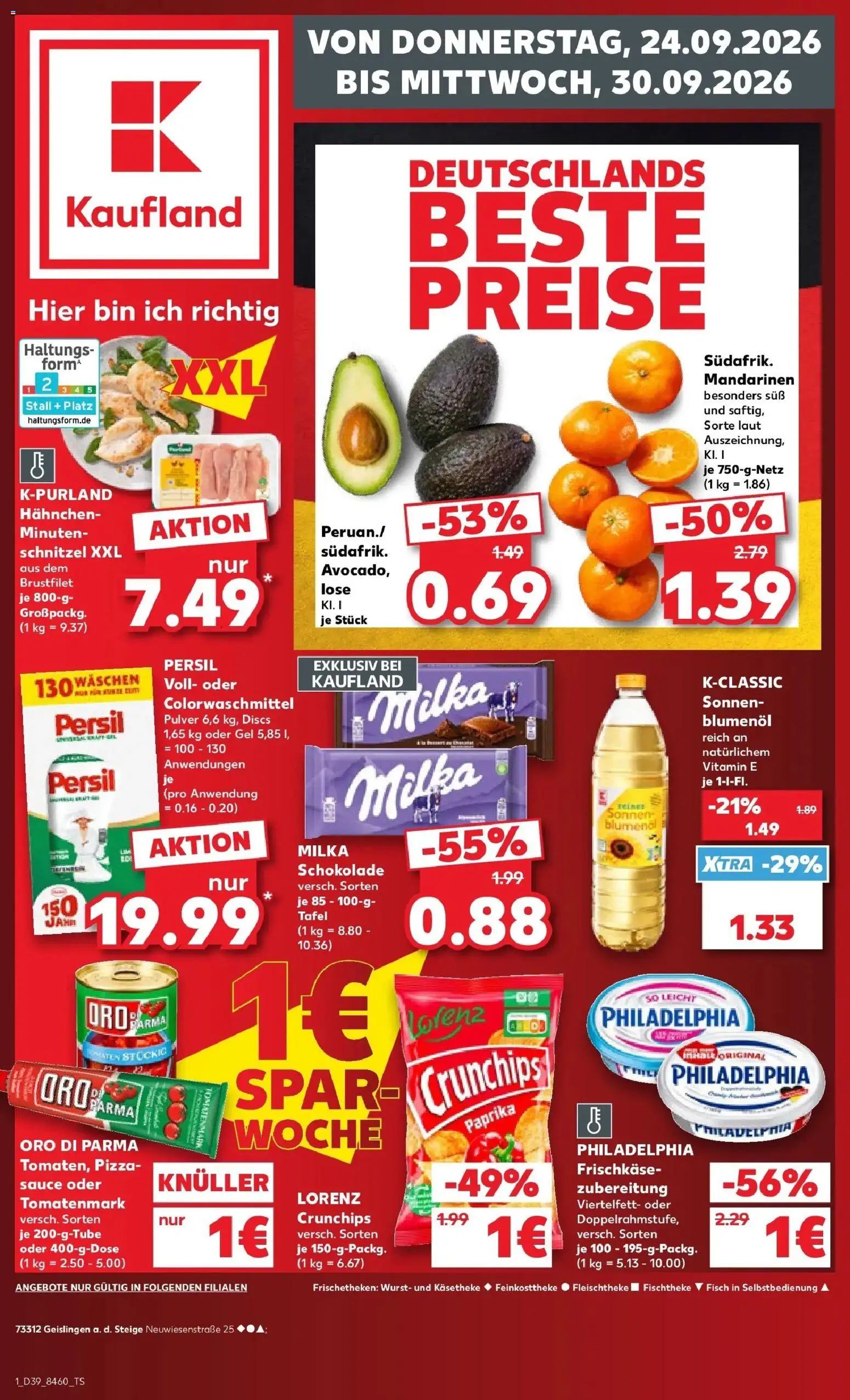 Prospekt Kaufland ab 21.09.2026 » Angebote Online zum Blättern | Seite: 13 | Produkte: Philadelphia, Milka, Paprika, Pizza