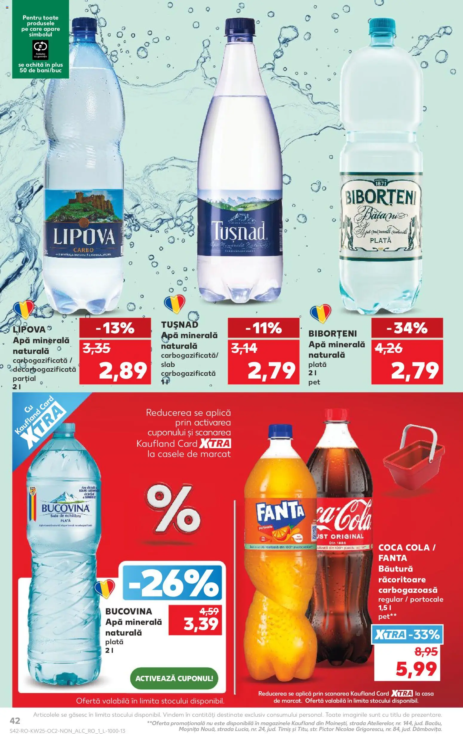 Noul catalog Kaufland – valabil de la 17.06.2026 | Pagină: 42 | Produse: Yazı tahtası kalemi, Amerikan servis, Portocale, Apă
