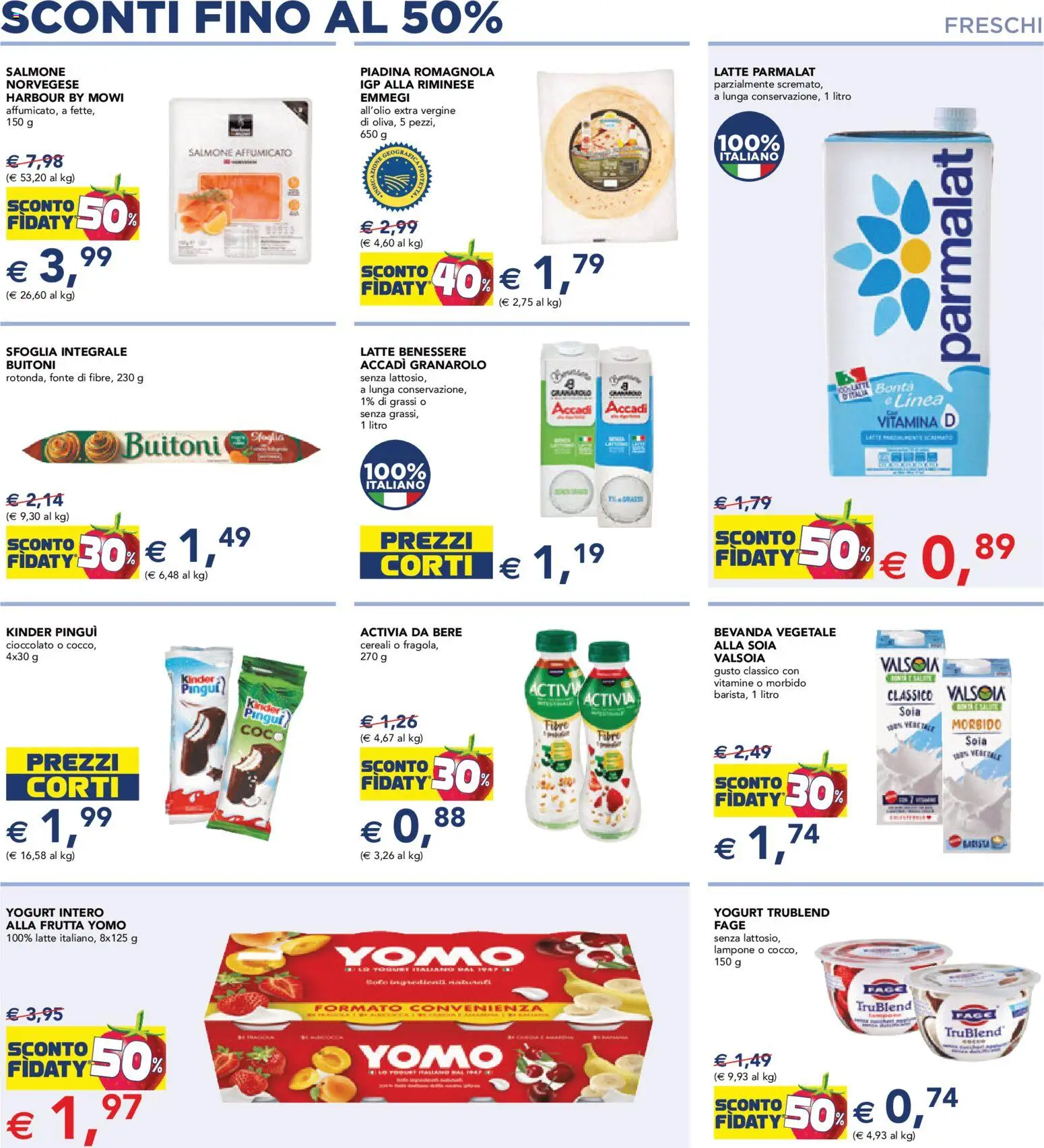 Volantino Esselunga S del 08.06.2026 | Pagina: 9 | Prodotti: Salmone affumicato, Cioccolato, Lampone, Piadina