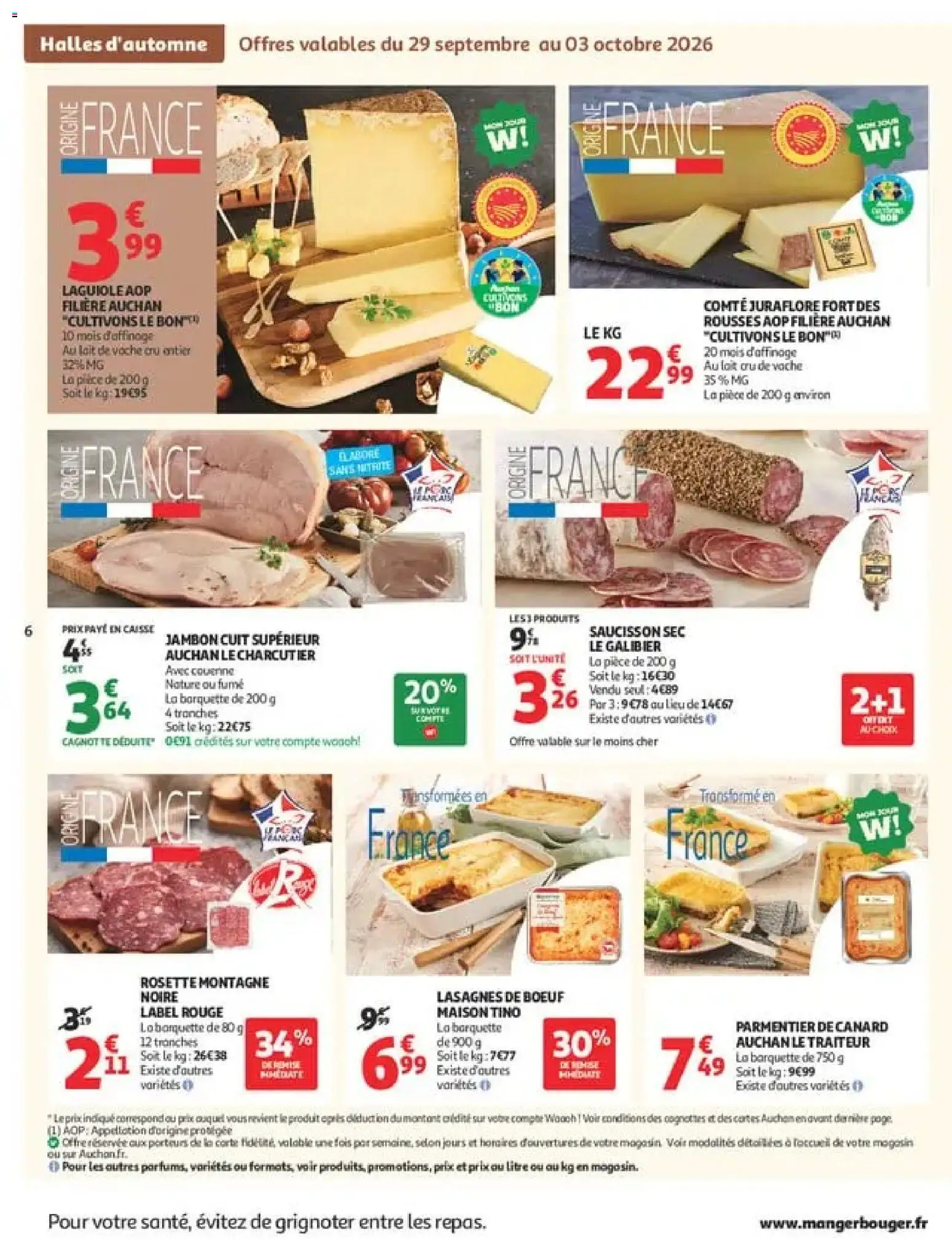 {H1} | Page: 6 | Produits: Saucisson, Saucisson sec, Rosette, Jambon