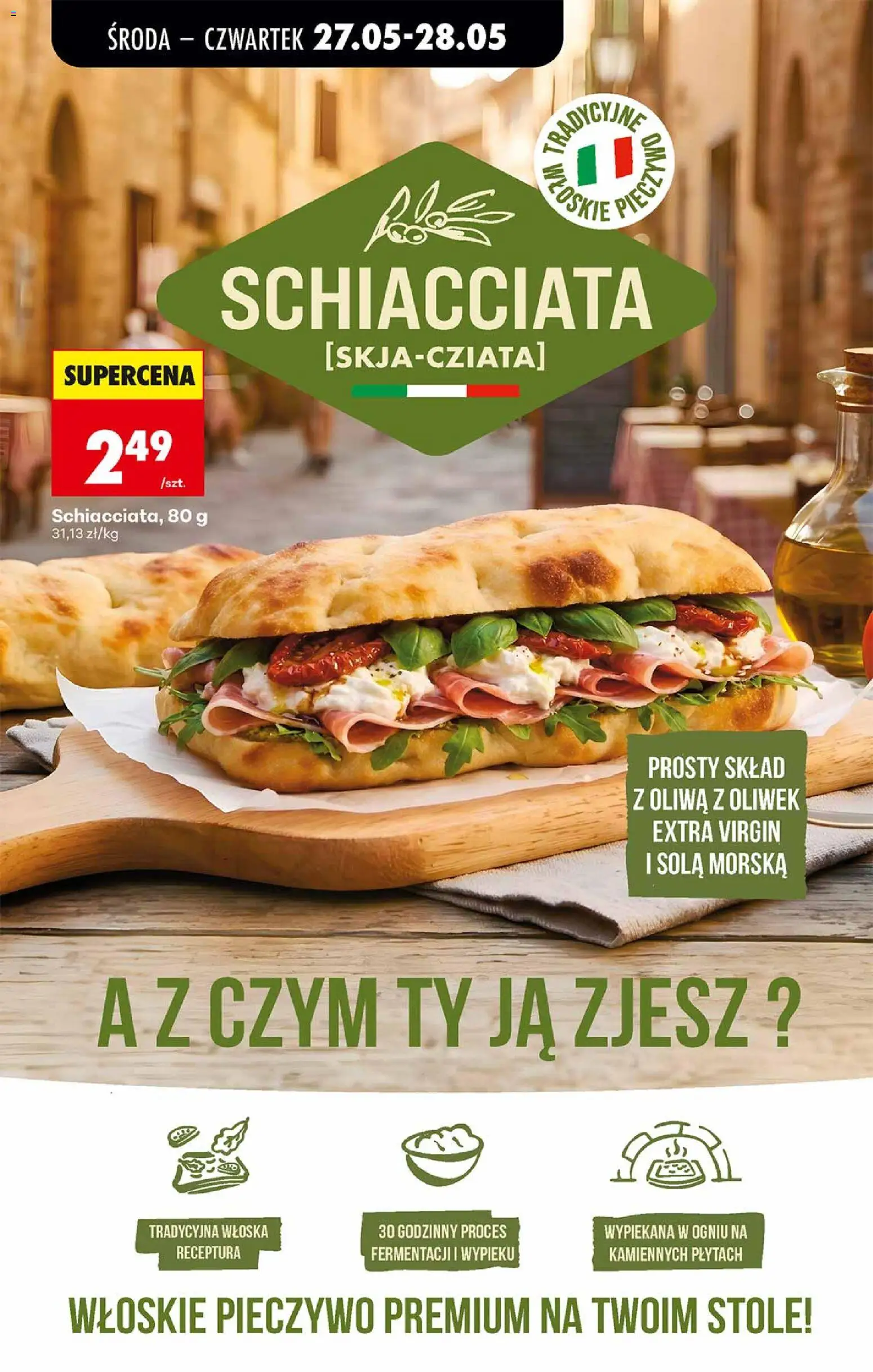 Biedronka gazetka od środy od 27.05.2026 | Strona: 70 | Produkty: Pieczywo, Oliwa z oliwek, Oliwa z oliwek extra virgin