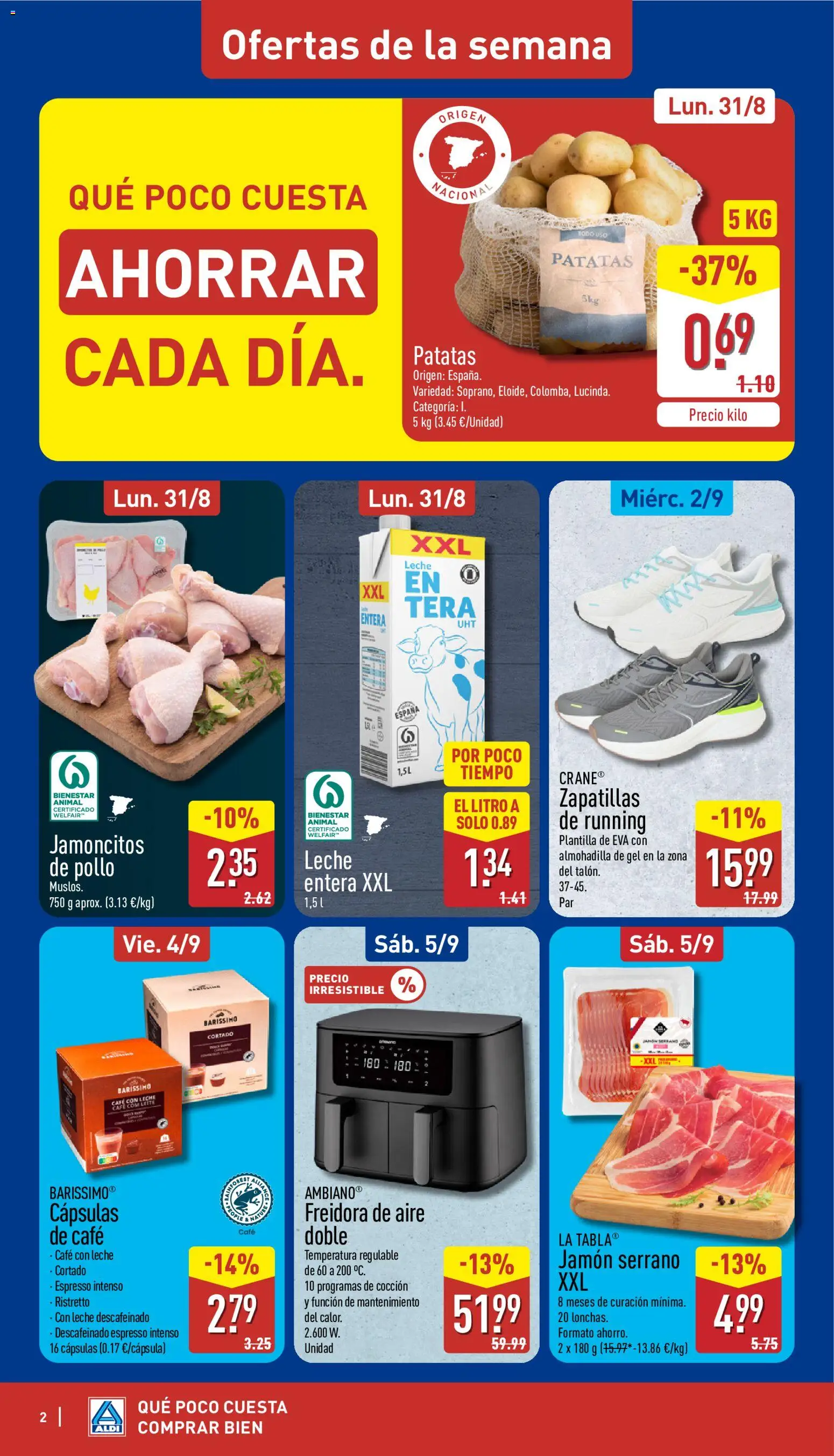 Aldi folleto Baleares │ válido desde el 31/08/2026 | Página: 2 | Productos: Cápsulas, Café con leche, Pollo, Freidora de aire