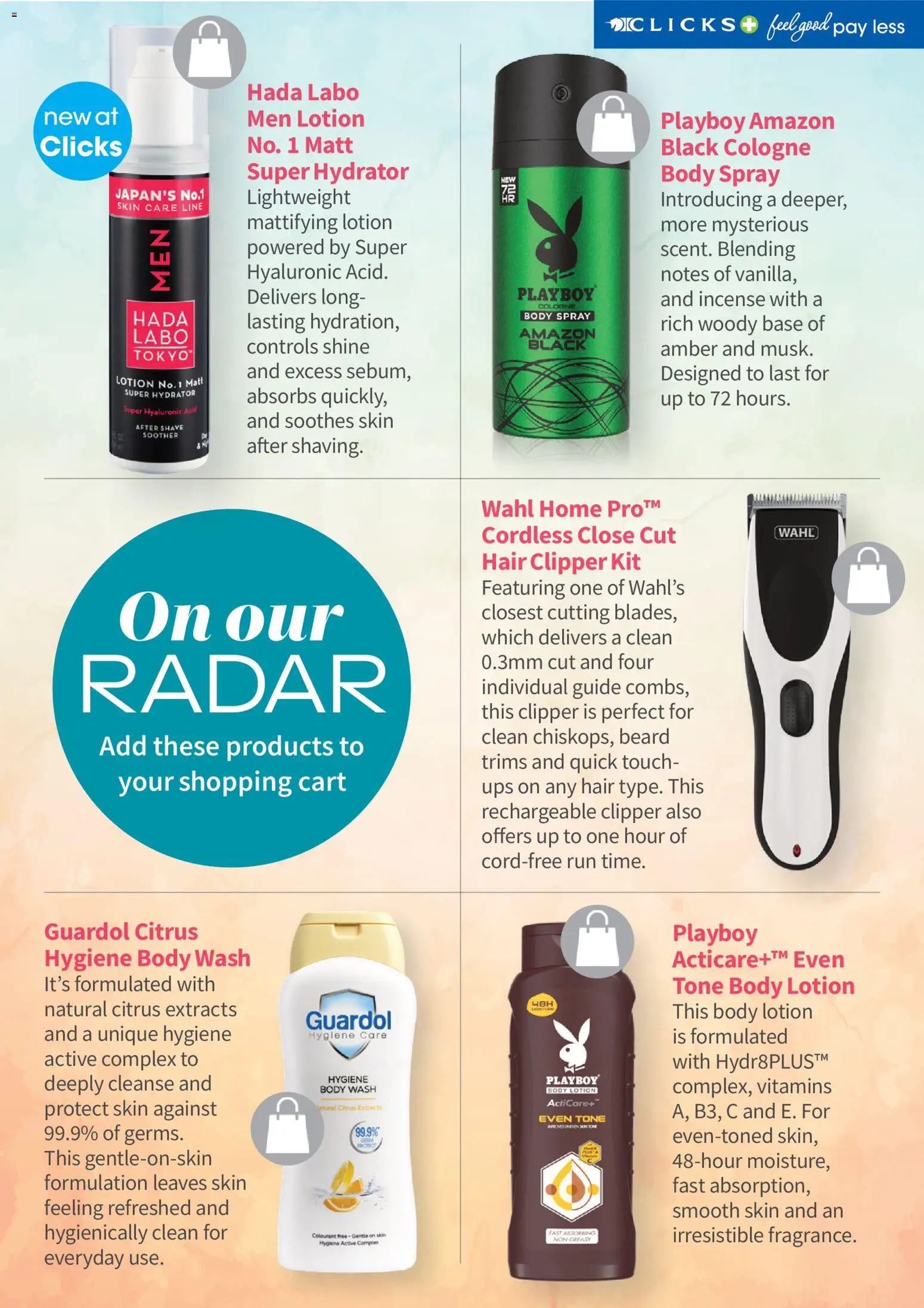 New Clicks catalogue – valid from 01.06.2026 | Page: 56 | Products: Vitamins, Body spray, Body wash, Lotion