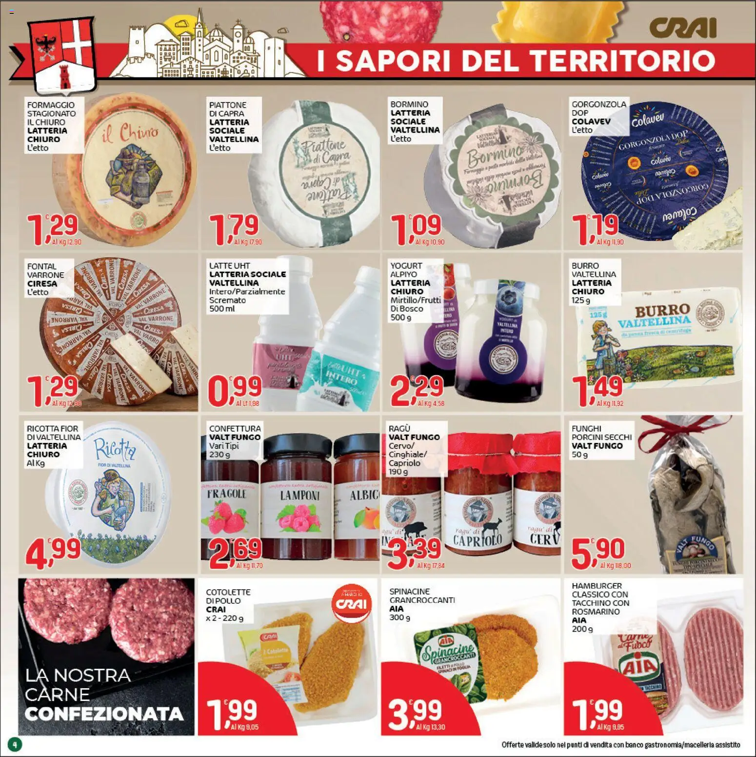 Volantino CRAI del 17/09/2026 | Pagina: 4 | Prodotti: Rosmarino, Yogurt, Funghi, Carne