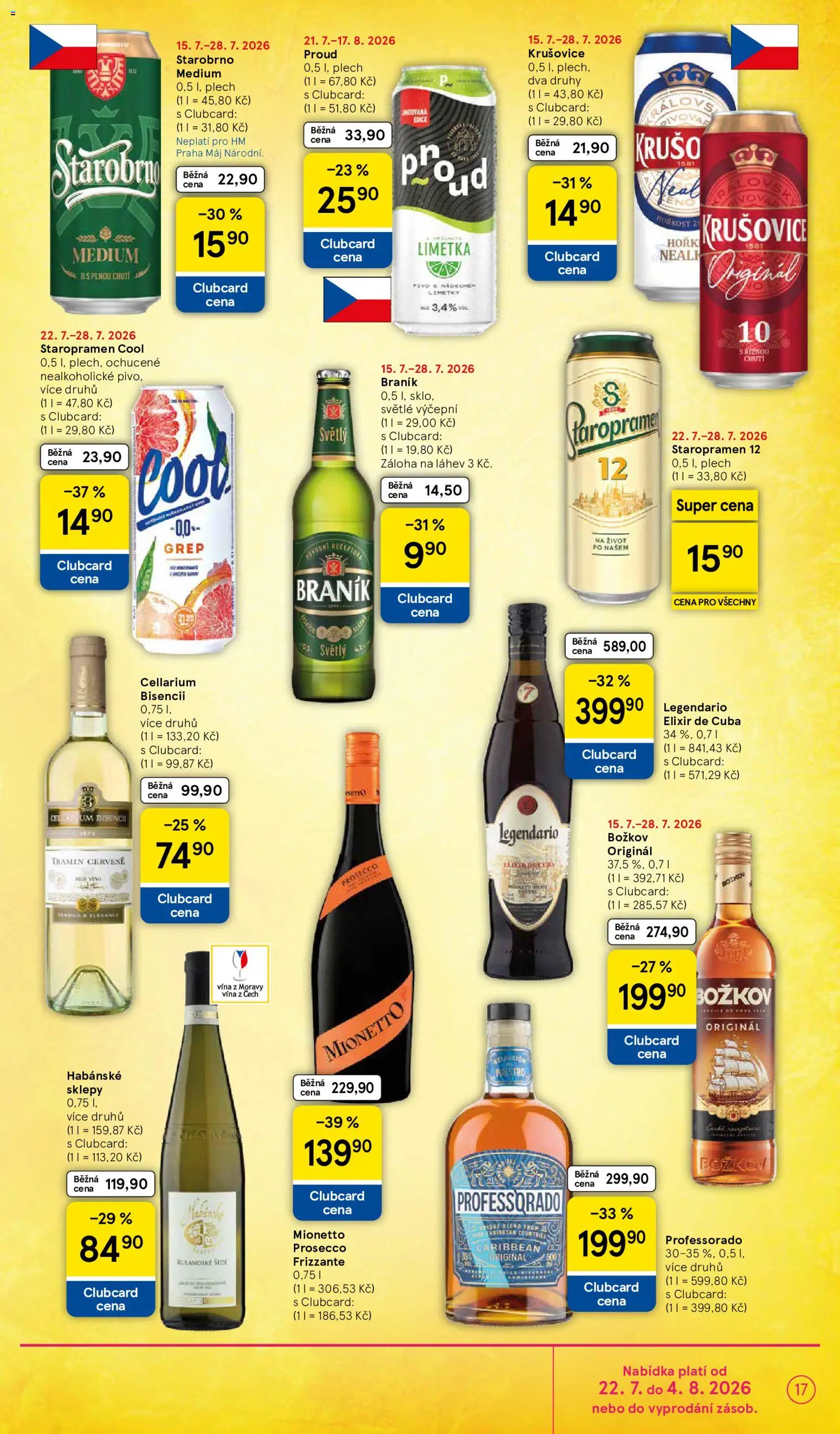 Tesco leták - Hypermarket od 22.07.2026 | Strana: 17 | Produkty: Habánské sklepy, Grep, Limetky, Braník