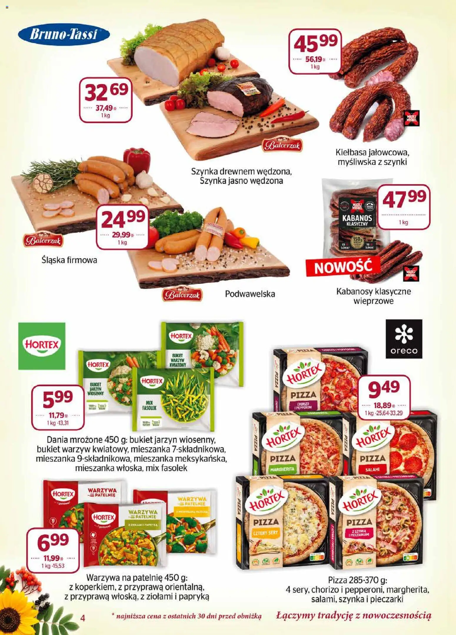 Społem gazetka od 01.09.2026 | Strona: 4 | Produkty: Pieczarki, Warzywa na patelnie, Salami, Warzywa