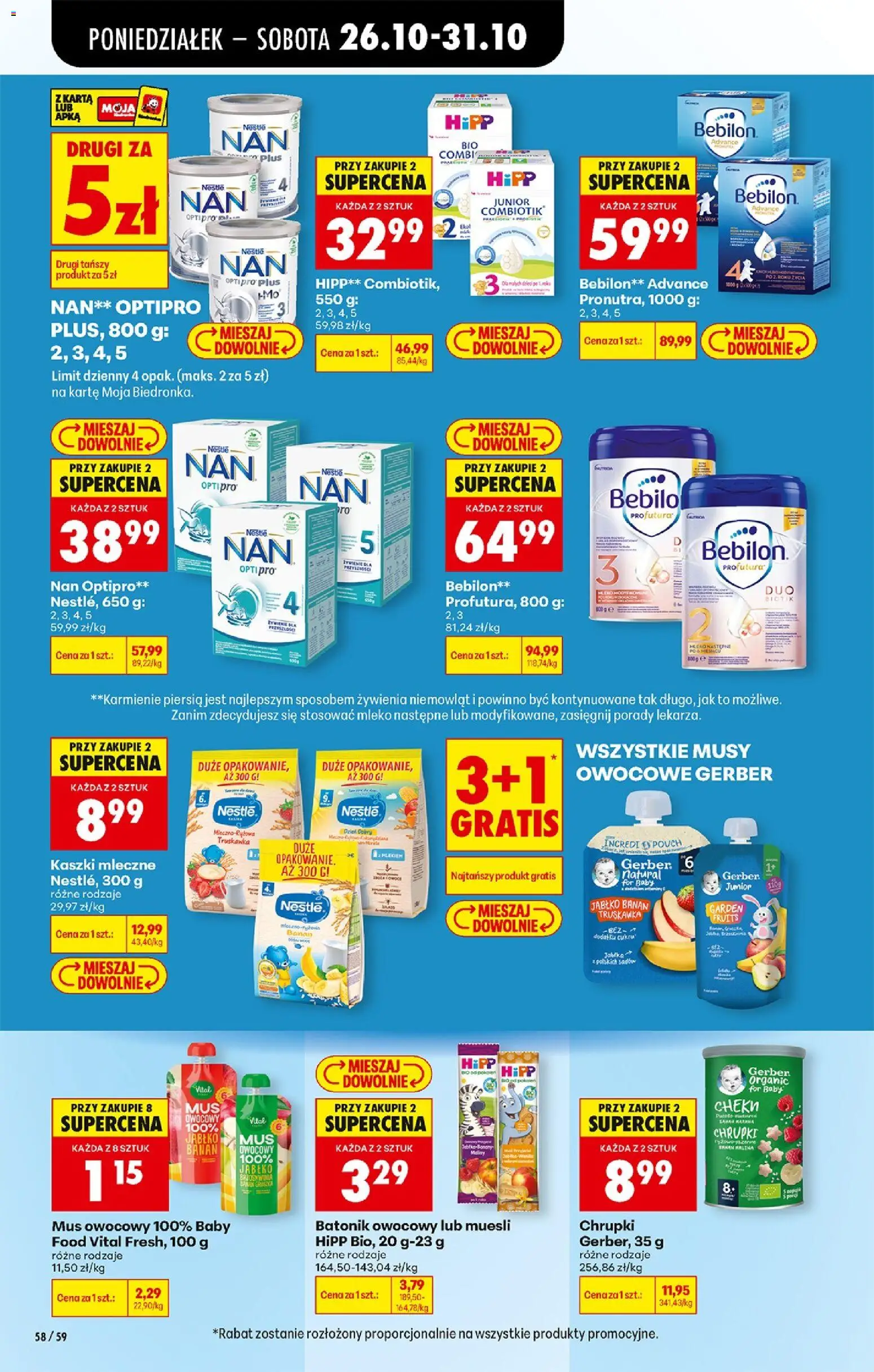 Biedronka Polsko leták - Codziennie niskie ceny od 26.10.2026 | Strana: 84 | Produkty: Mléko, Banán, Maliny, Hipp