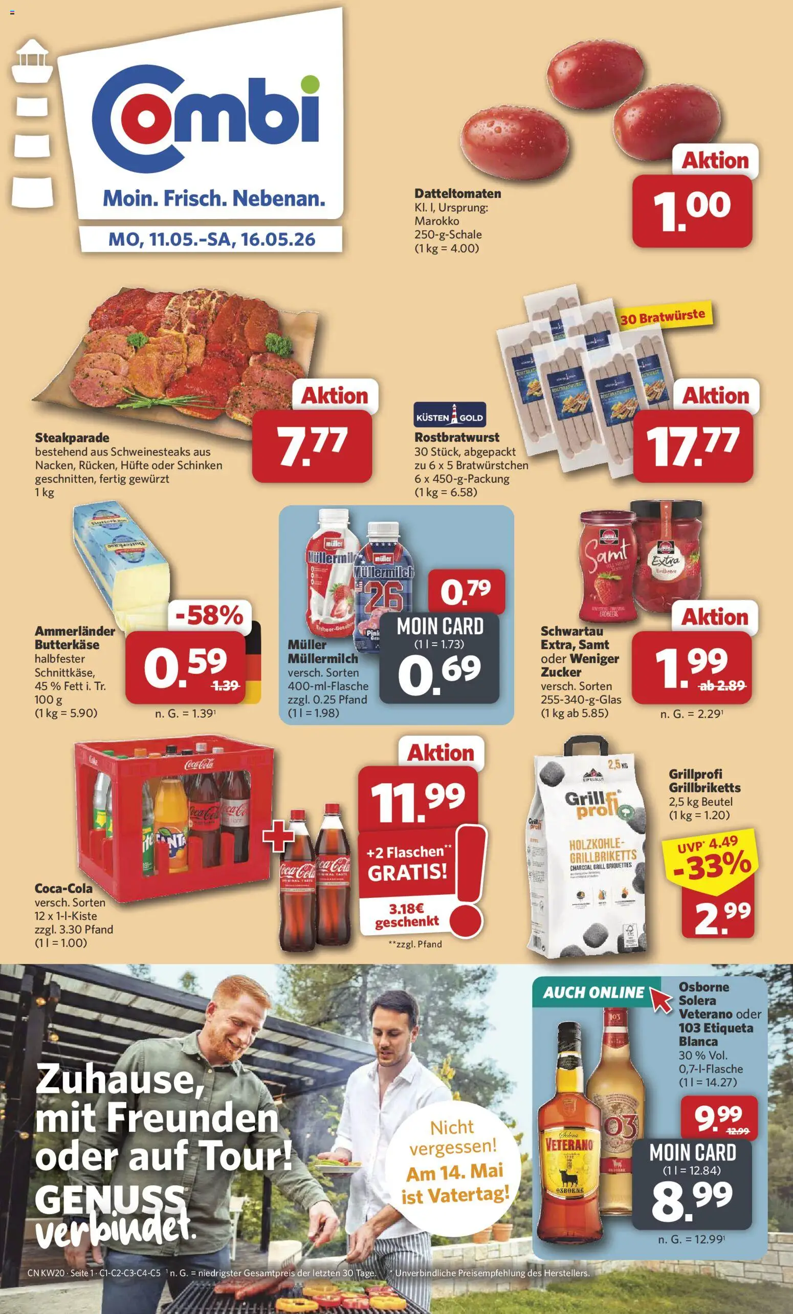 Combi Prospekt 	 – gültig ab 11.05.2026 | Seite: 1 | Produkte: Grill, Osborne, Cola, Schinken