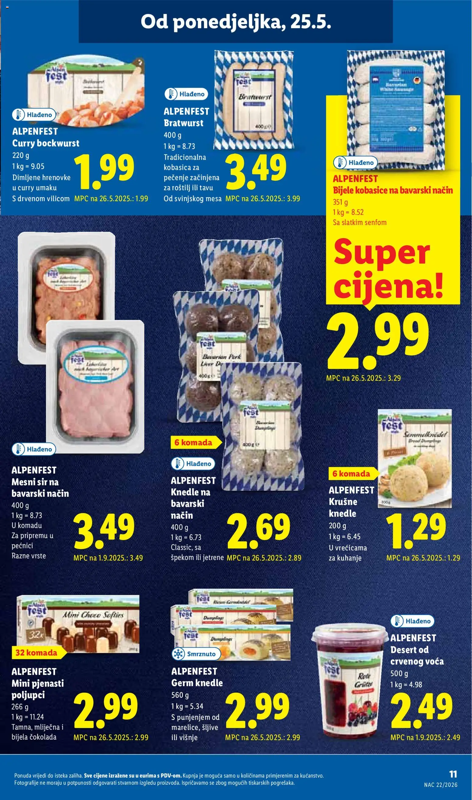 Lidl katalog | vrijedi od 25.05.2026 | Stranica: 11 | Proizvodi: Roštilj, Sir, Čokolada, Šljive