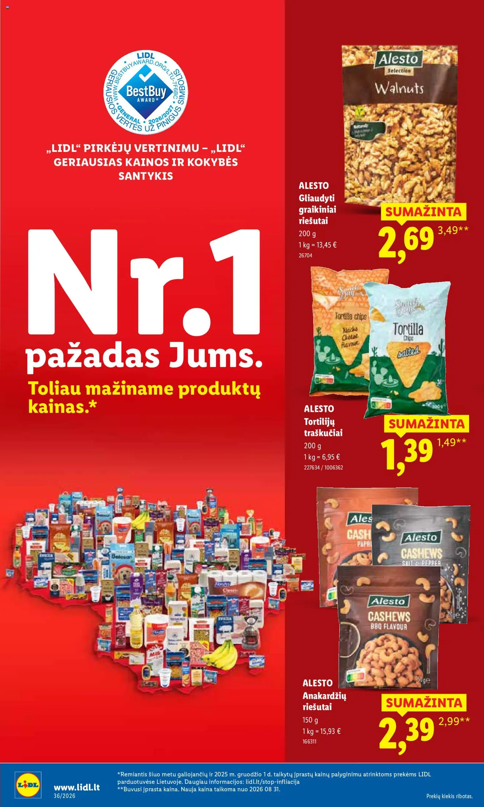 LIDL akcijos nuo 2026.08.31 | Puslapis: 18 | Prekių: Riešutai, Traškučiai