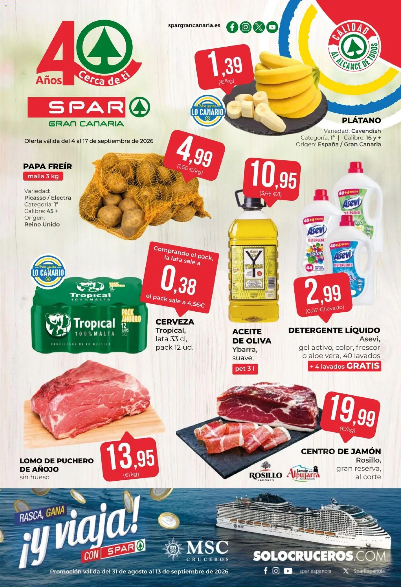 Spar folleto │ válido desde el 04/09/2026 | Página: 1 | Productos: Detergente, Aceite, Lomo, Detergente líquido