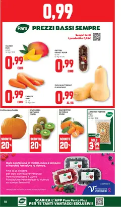 Anteprima del volantino PAM volantino valido a partire dal 22/10/2026 | Pagina: 10 | Prodotti: Tè, Carote, Mango, Zucca butternut