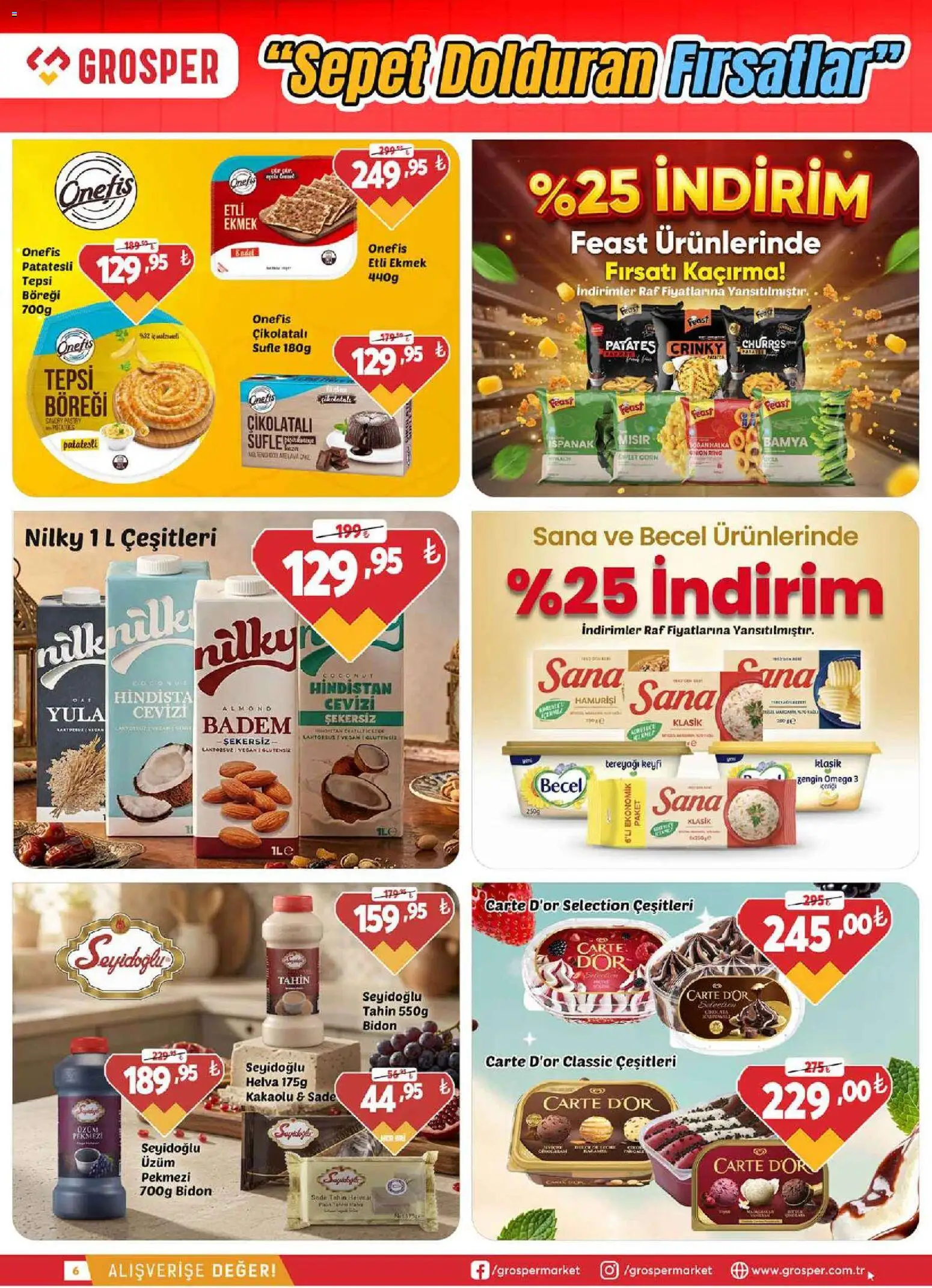 Grosper Katalog - 17.06.2026 tarihinden itibaren geçerlidir | Sayfa: 6 | Ürünler: Raf, Ispanak, Tepsi, Üzüm