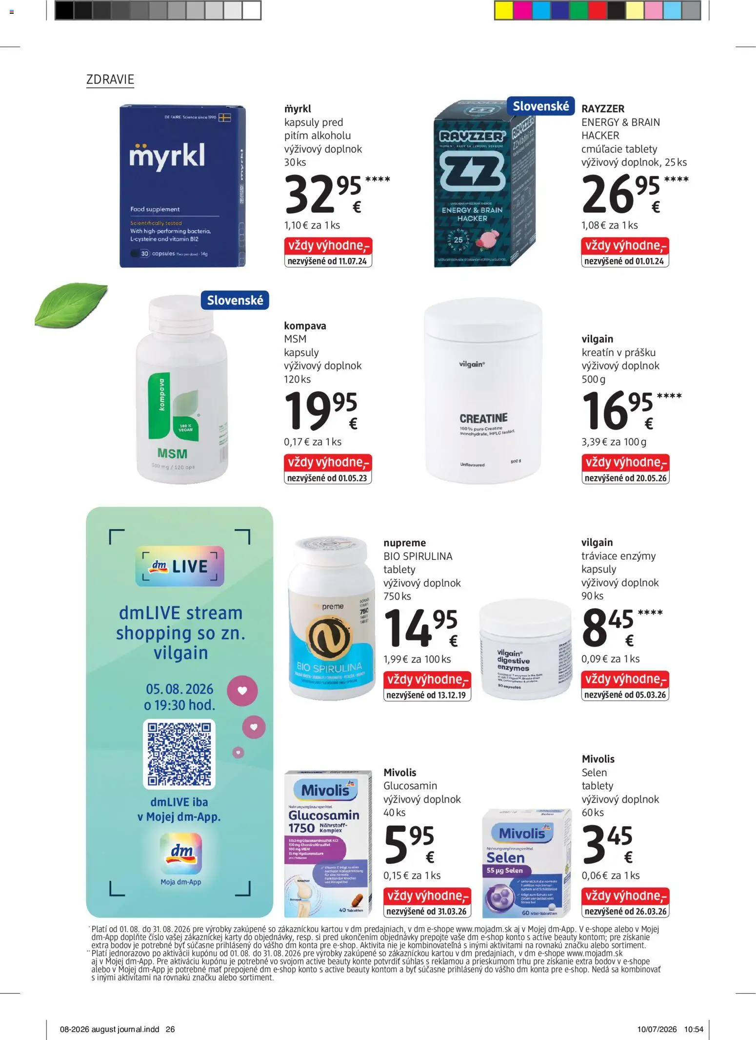 Nové dm drogerie akcie – leták je platný od 01.08.2026 | Strana: 26