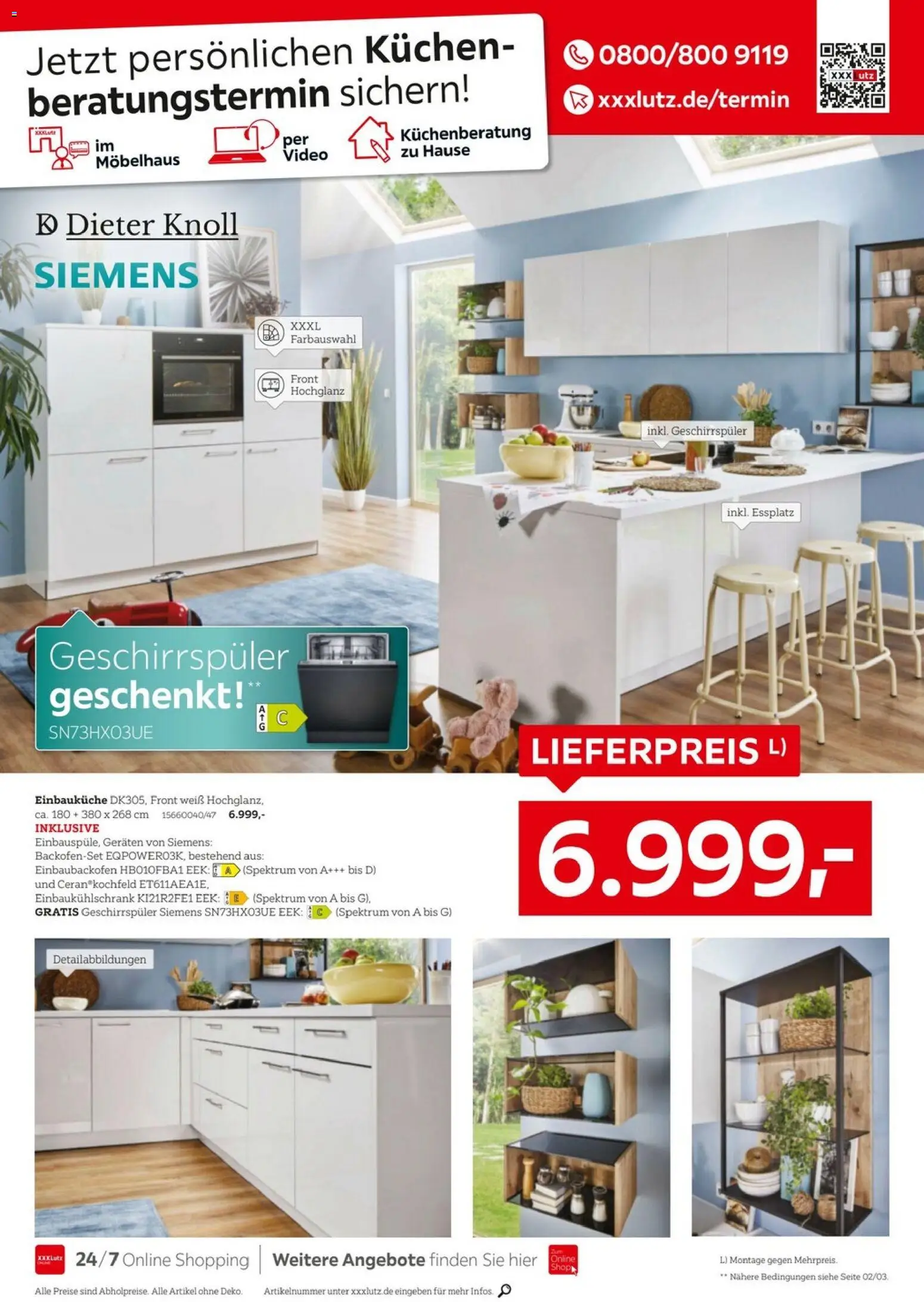 XXXLutz Nr. 1 bei Küchen – gültig ab 04.07.2026 | Seite: 6 | Produkte: Siemens, Einbauküche, Kochfeld, Kuchen