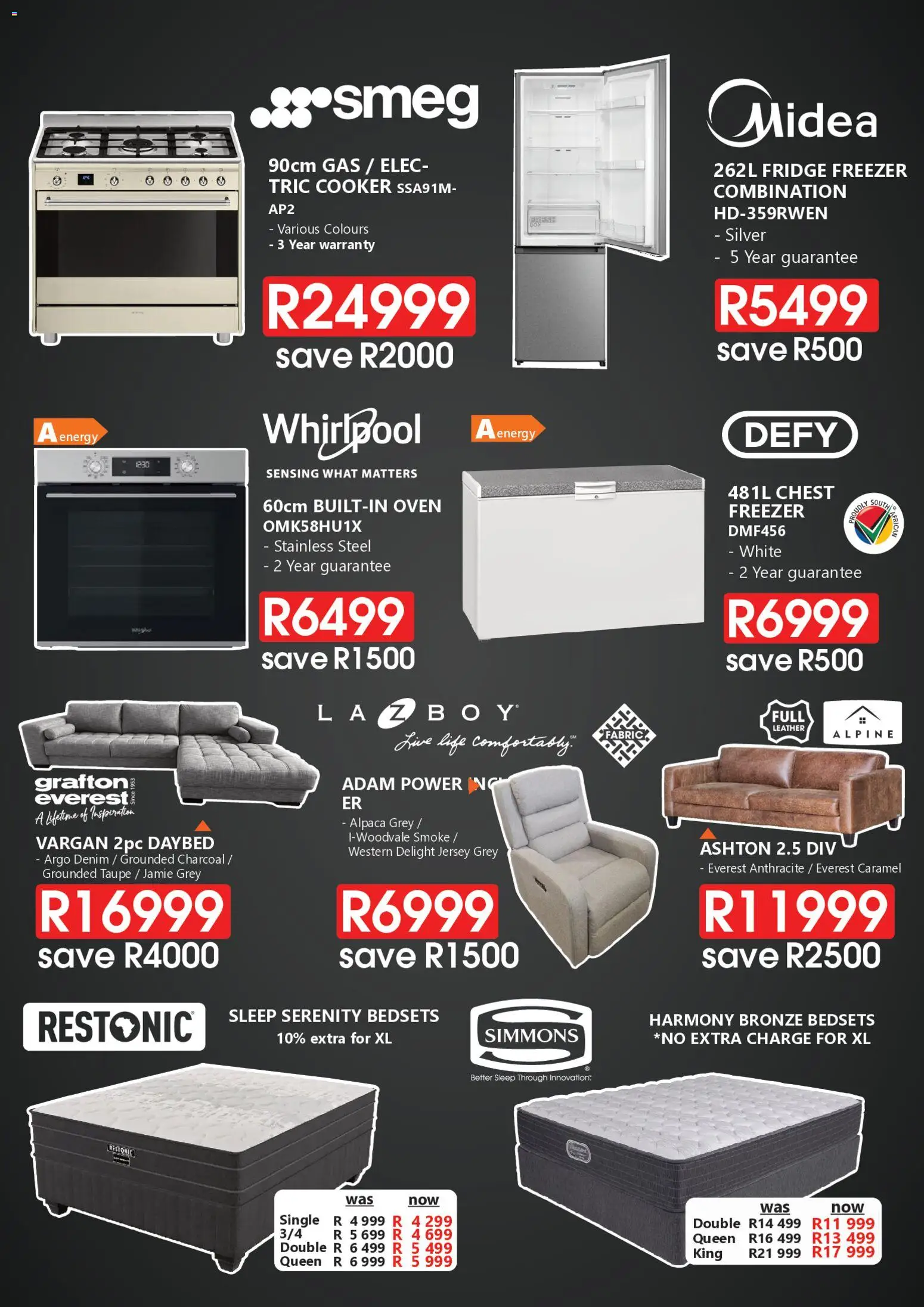 New Tafelberg Furnishers catalogue – valid from 14/10/2026 | Page: 3 | Products: Jersey, Freezer, Fridge, Caramel