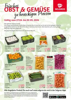 Selgros Obst & Gemüse ab 27.04.2026 gültig