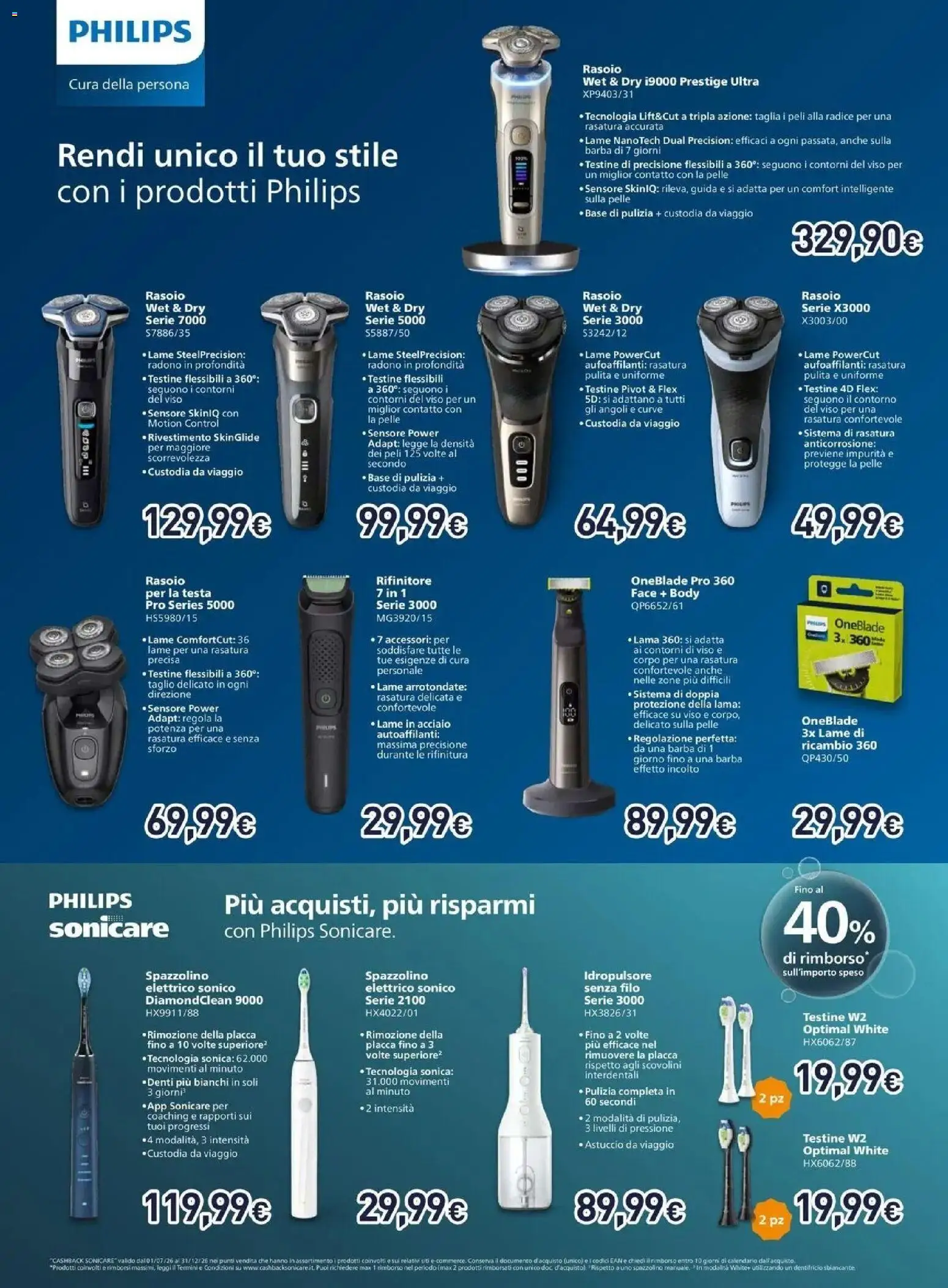 Volantino Unieuro del 12/10/2026 | Pagina: 26 | Prodotti: Rasoio, Dentifricio, Taglio, Contorni