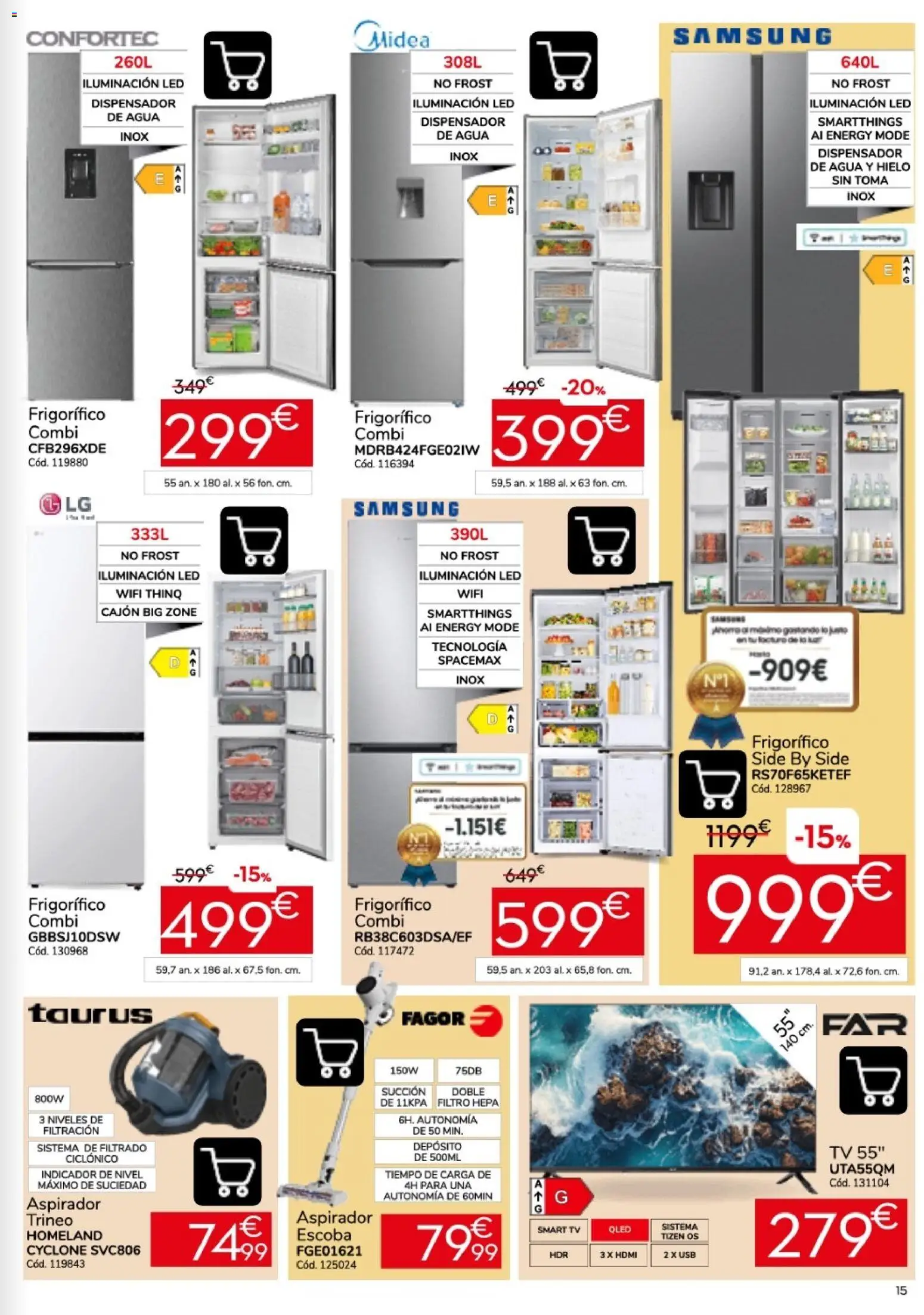 Conforama folleto │ válido desde el 24/09/2026 | Página: 15 | Productos: Hielo, Escoba, Dispensador, Agua