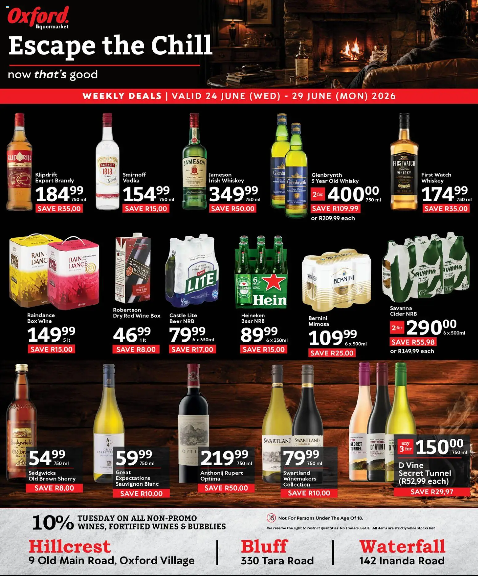 New Oxford Freshmarket catalogue – valid from 24/06/2026 | Page: 1 | Products: Watch, Box, Brandy, Wine