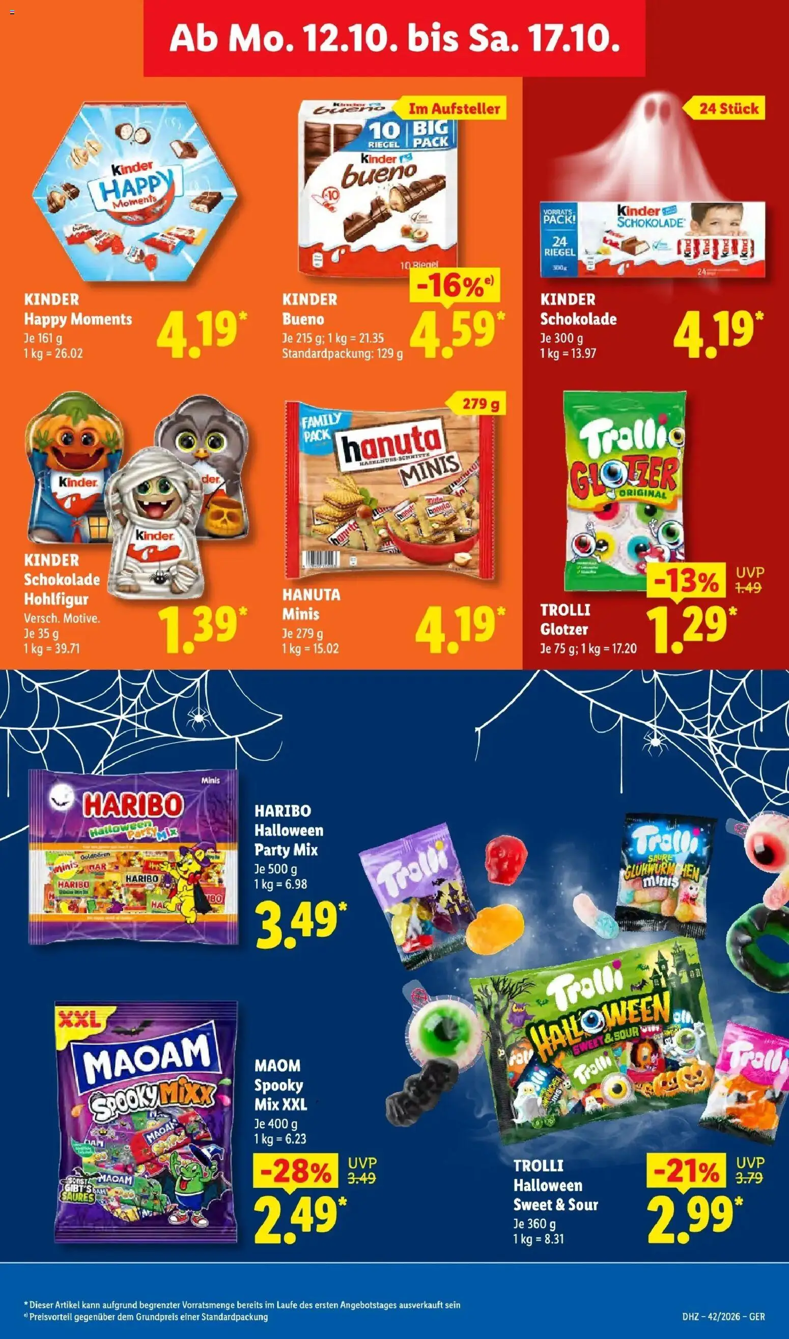 Lidl Prospekt Grimma (ab 12.10.2026) zum Blättern » Angebote | Seite: 35 | Produkte: Kinder schokolade, Haribo, Schokolade, Kinder bueno