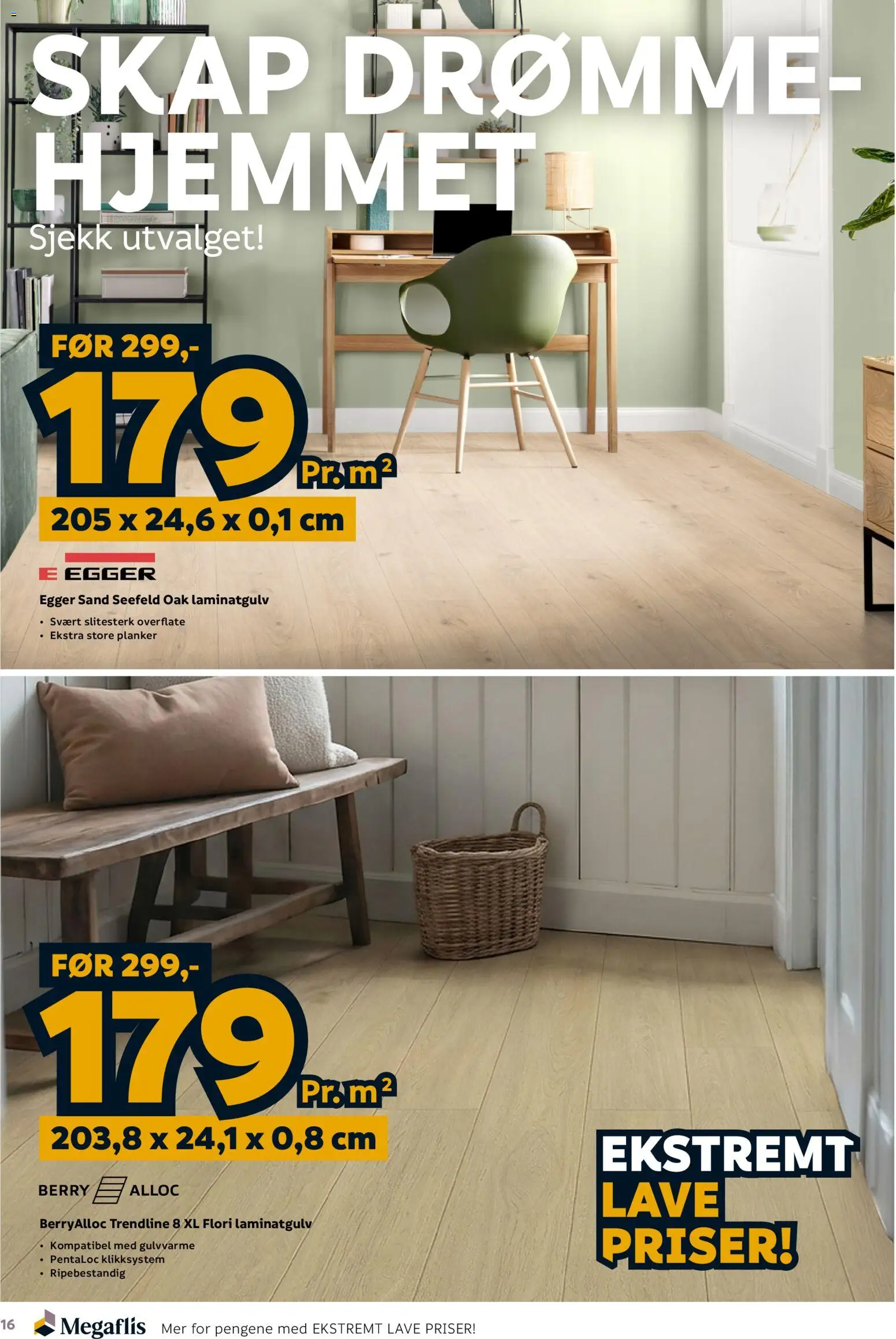 {H1} | Side: 16 | Produkter: Laminatgulv, Skap