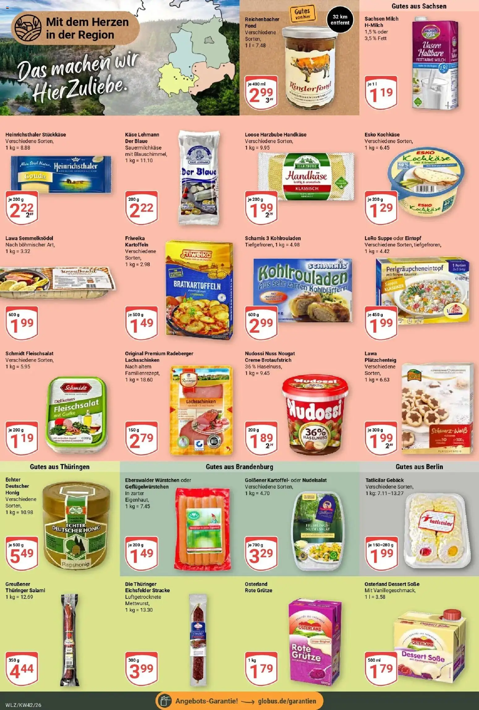 Globus Prospekt Weischlitz (ab 12.10.2026) » Angebote online | Seite: 10 | Produkte: Milch, Käse, Creme, Salami