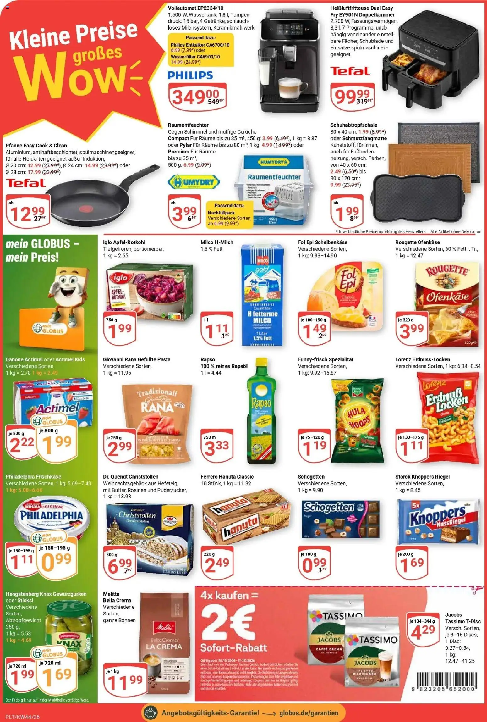 Globus Prospekt Plattling (ab 26.10.2026) » Angebote online | Seite: 2 | Produkte: Melitta, Milch, Schmutzfangmatte, Heißluftfritteuse