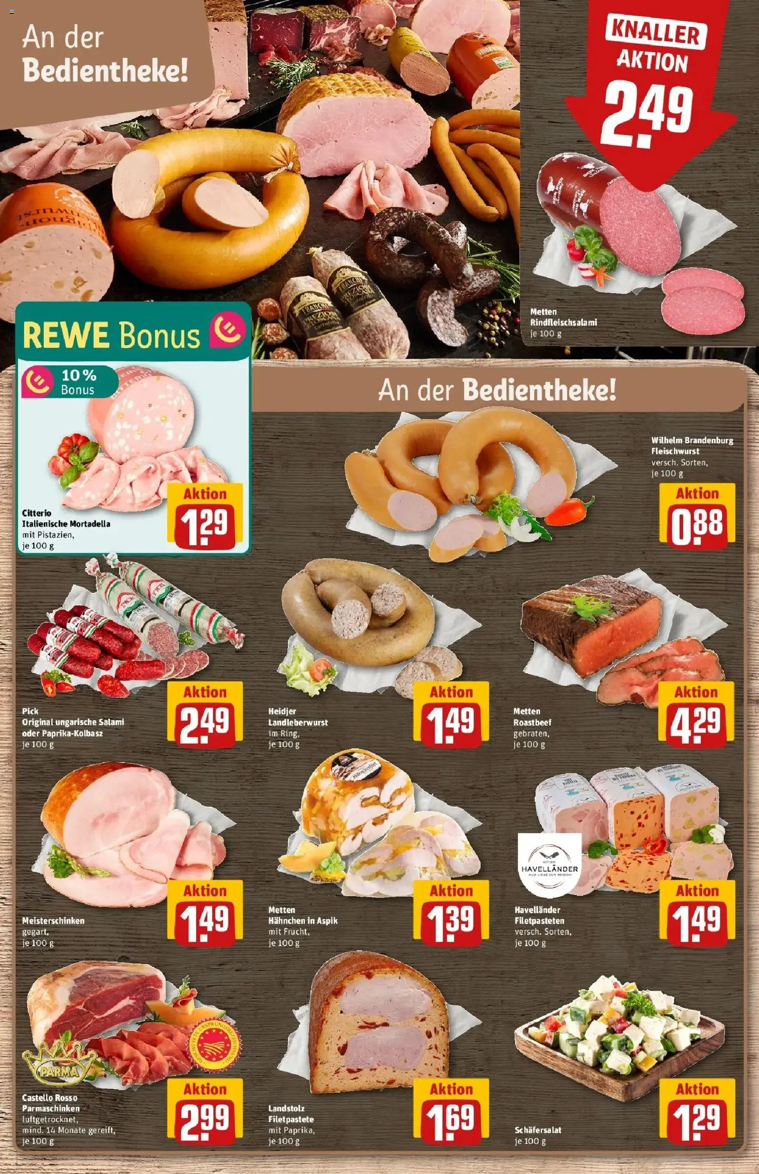 Rewe Prospekt Lutherstadt Eisleben – gültig ab 17.05.2026 | Seite: 14 | Produkte: Hahnchen, Roastbeef, Salami