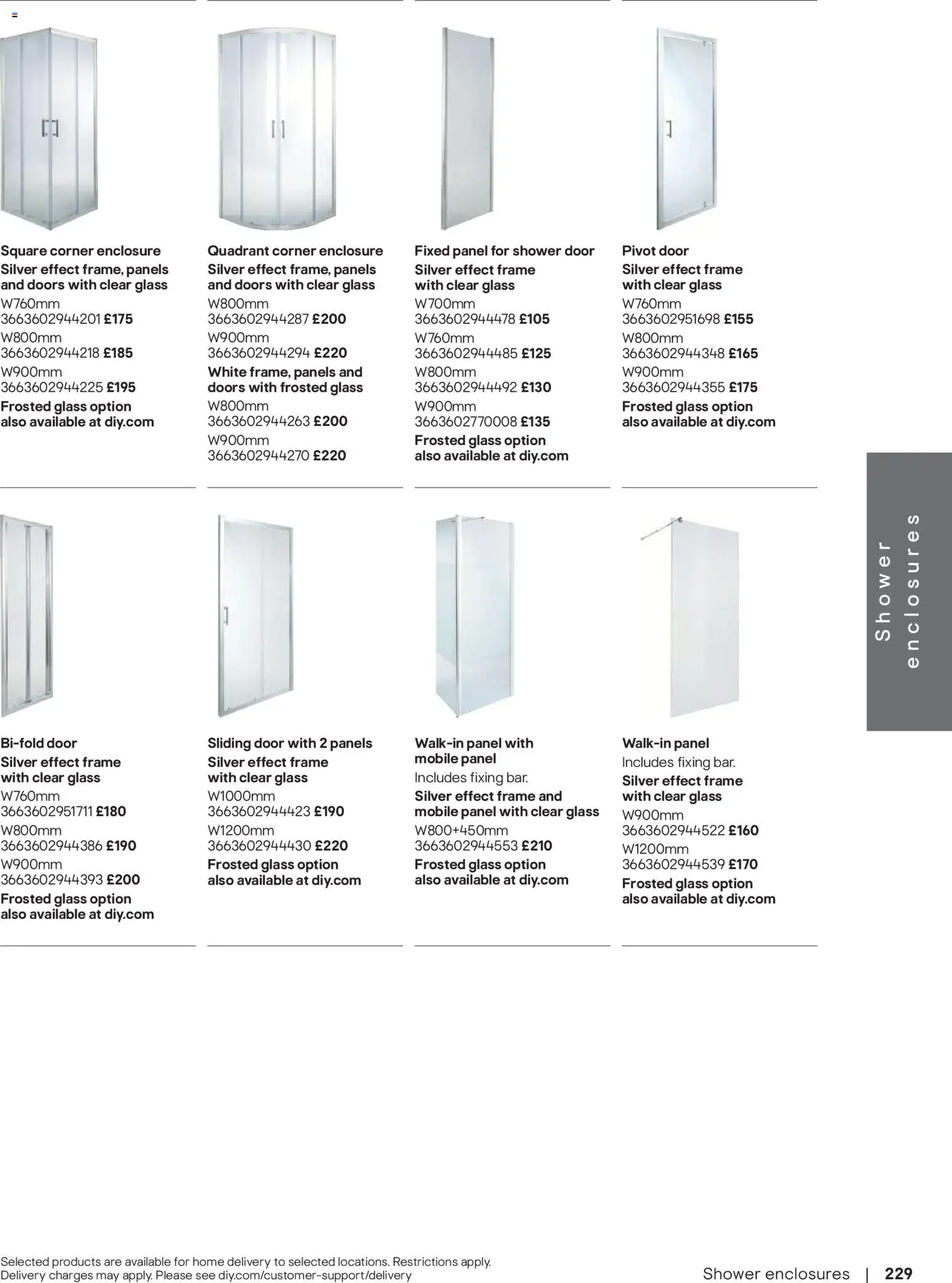 {H1} | Page: 230 | Products: Shower, Door, Doors