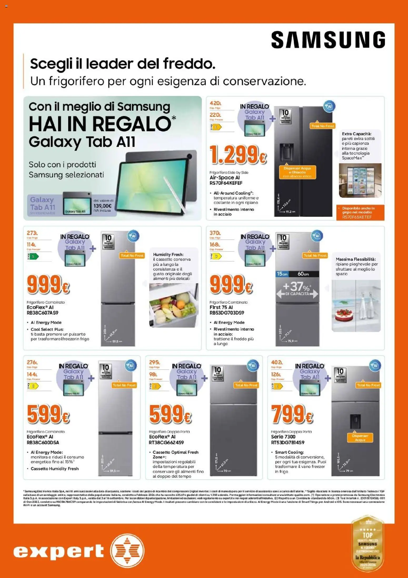 Volantino Expert del 03/09/2026 | Pagina: 3 | Prodotti: Ripiano, Compressore, Acqua, Ghiaccio