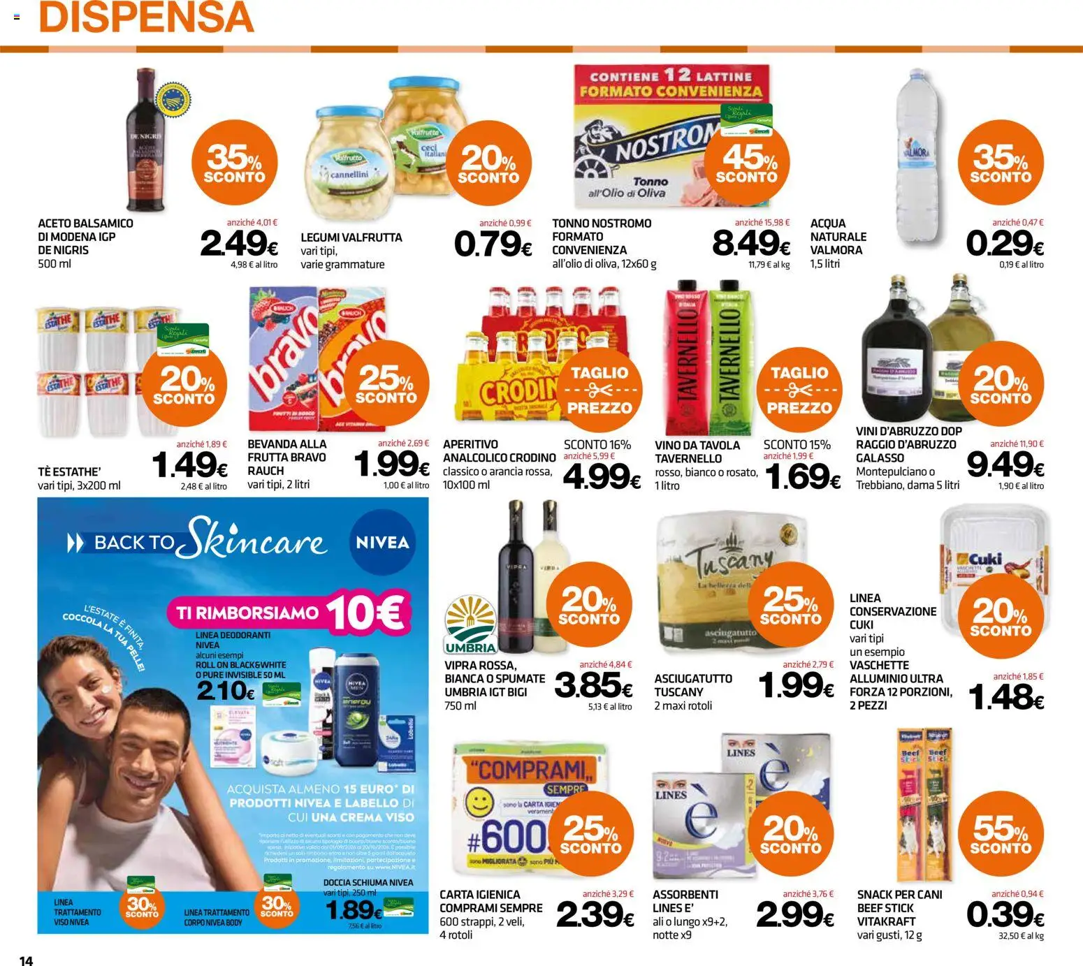 Volantino Superconti del 10/09/2026 | Pagina: 14 | Prodotti: Legumi, Crema viso, Tonno, Aceto