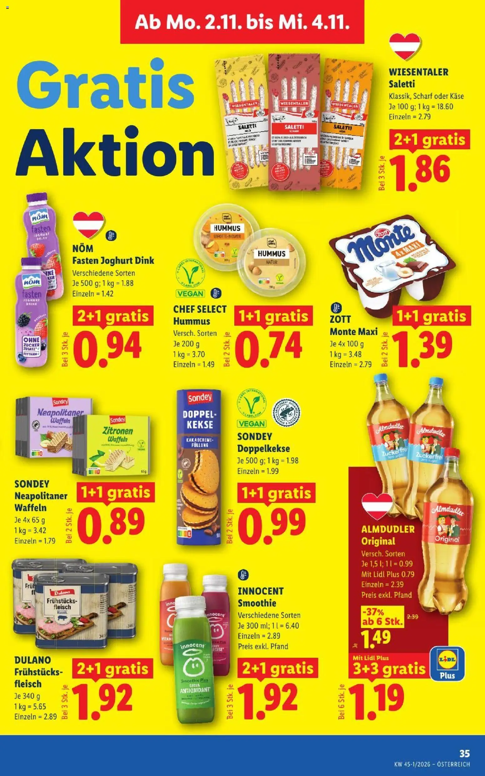 Lidl Flugblatt gültig ab 29.10.2026 | Seite: 44 | Produkte: Kekse, Zucker, Waffeln, Joghurt