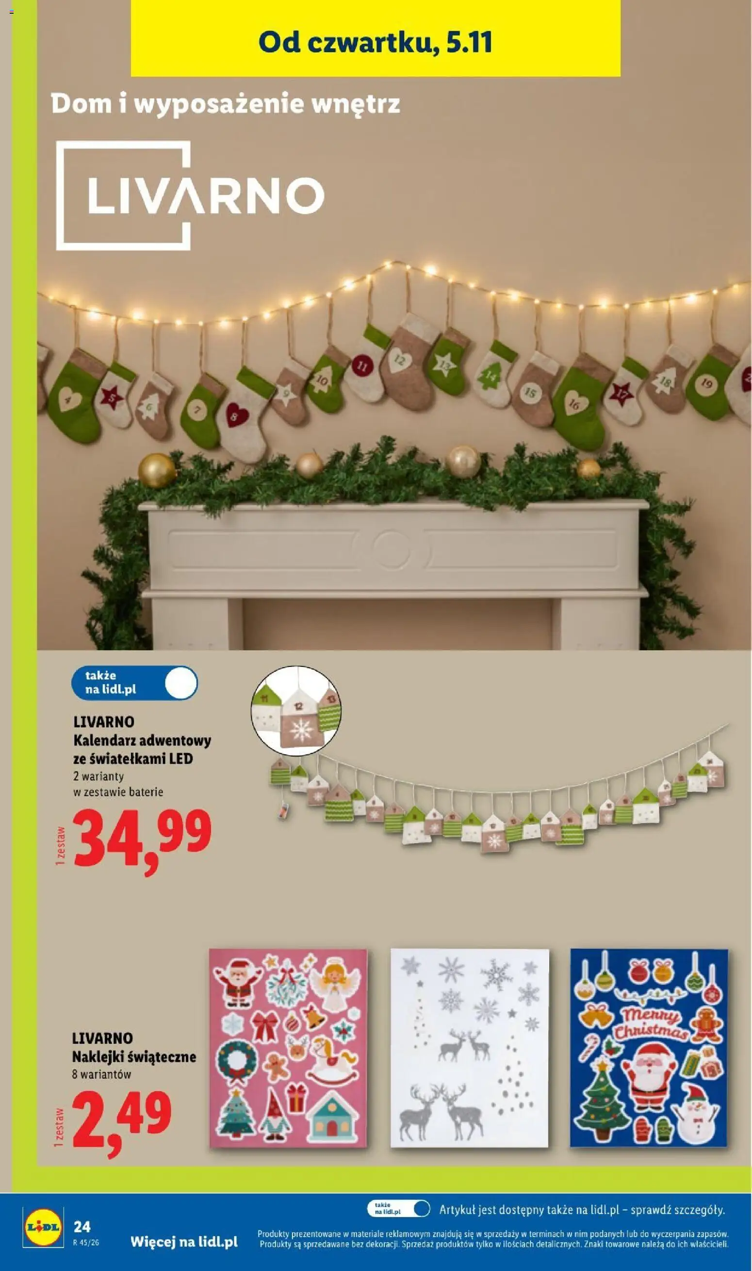 Lidl Katalog od 02.11.2026 | Strona: 30 | Produkty: Kalendarz adwentowy, Kalendarz, Baterie, Naklejki