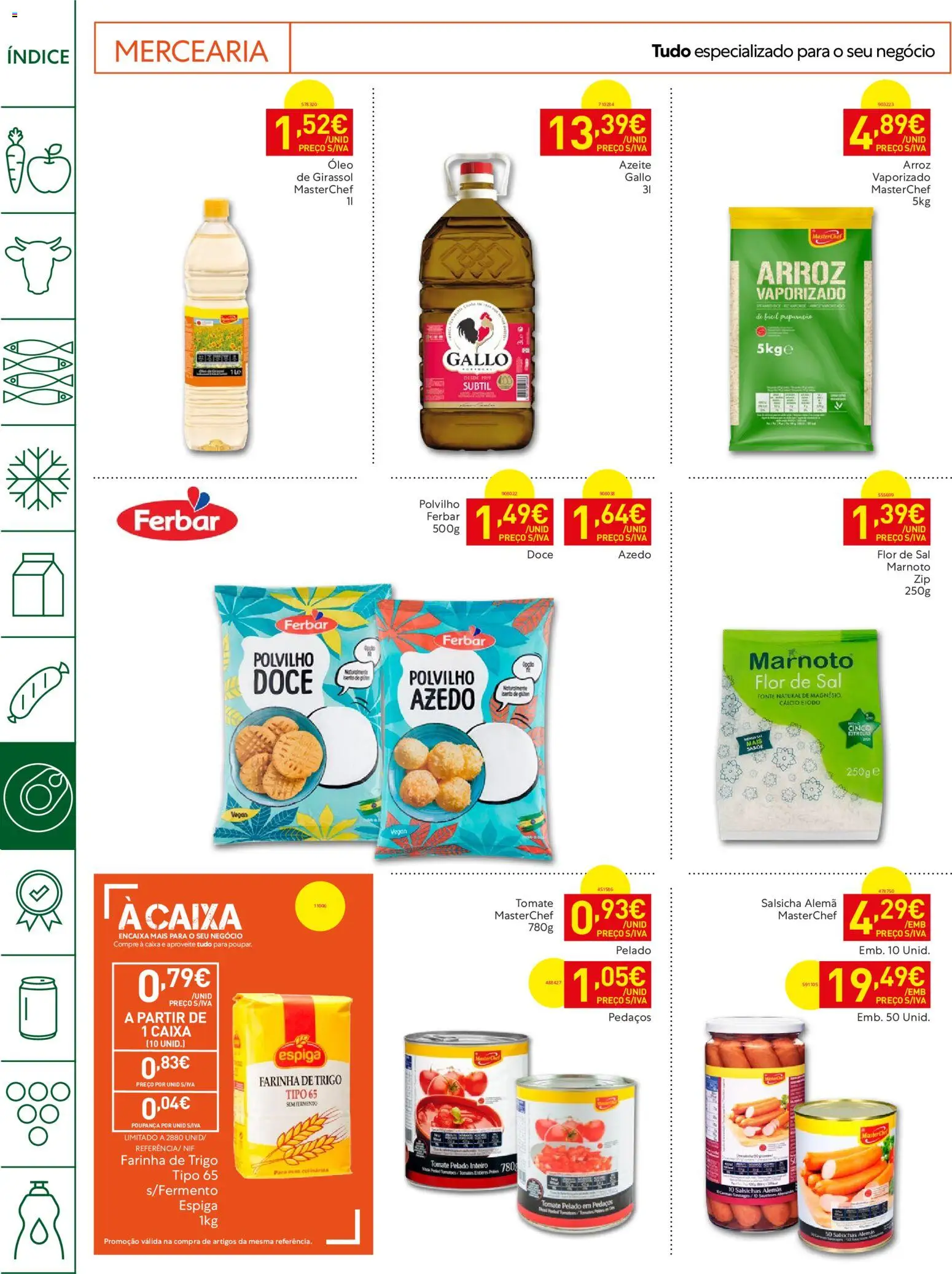 Recheio Horeca │ válido de 30/06/2026 | Página: 14 | Produtos: Azeite, Cálcio, Sal, Óleo